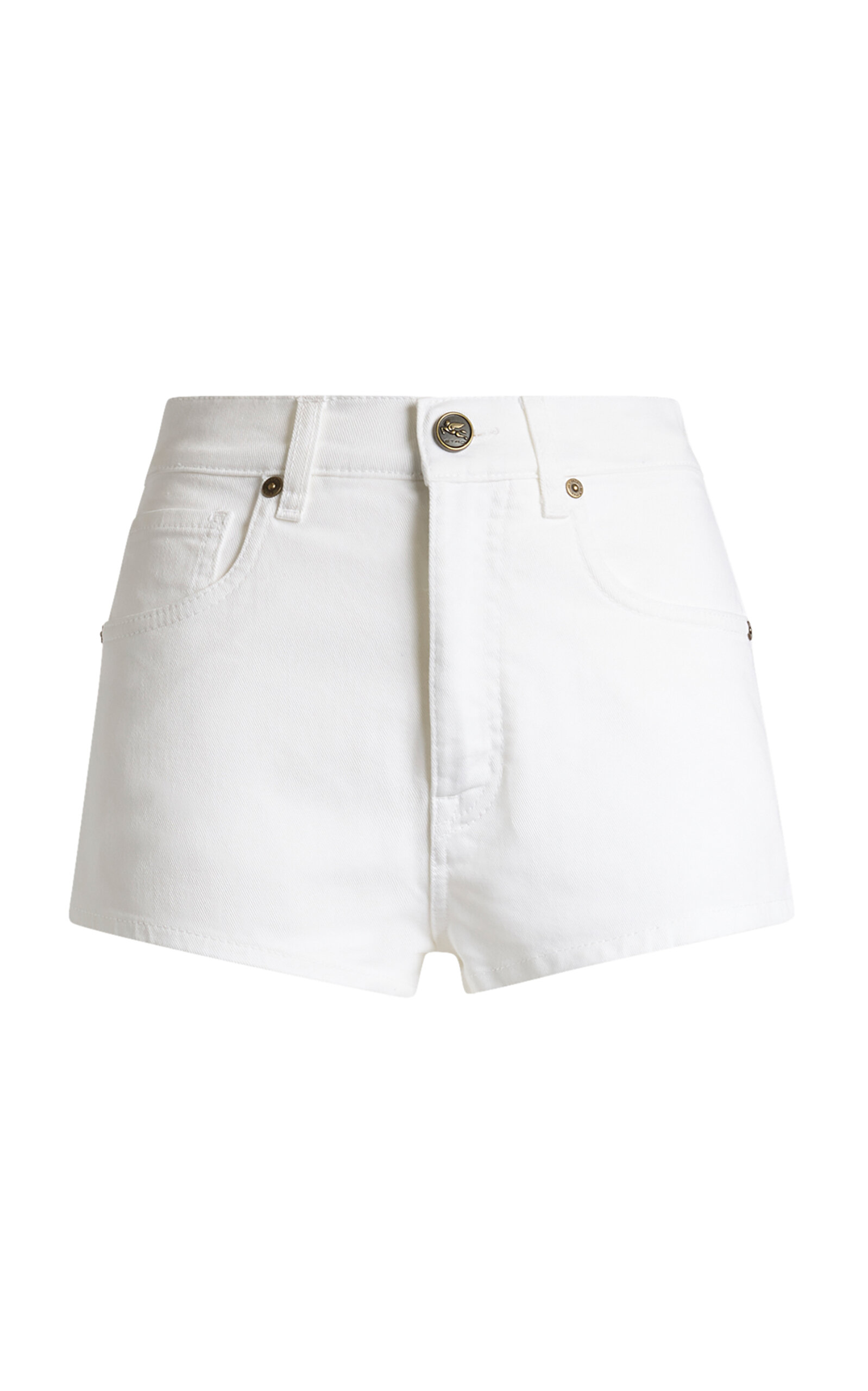 Etro Mid-Rise Stretch-Denim Mini Shorts - Moda Operandi