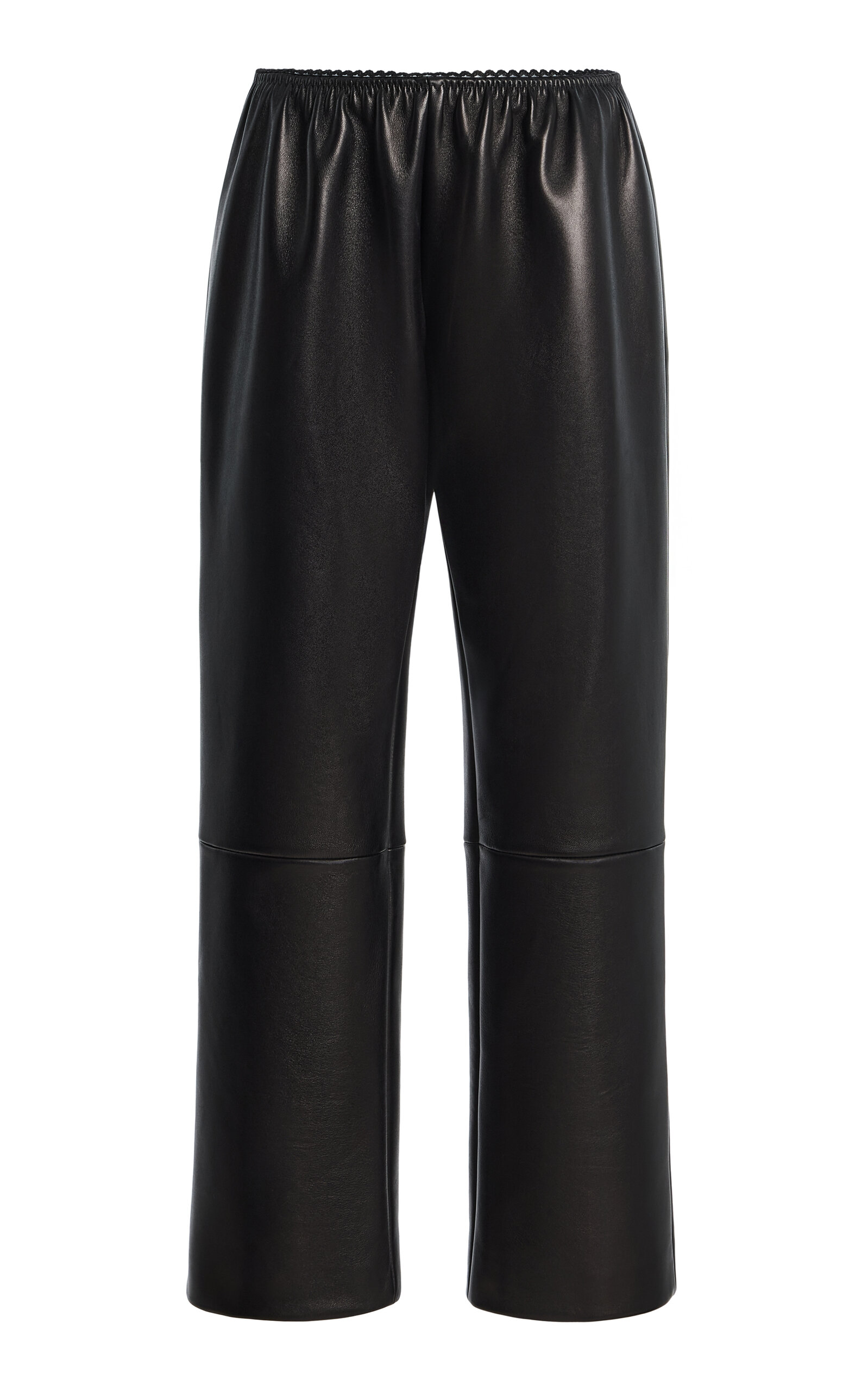Brandon Maxwell Perry Cropped Lamb Leather Pants - Moda Operandi
