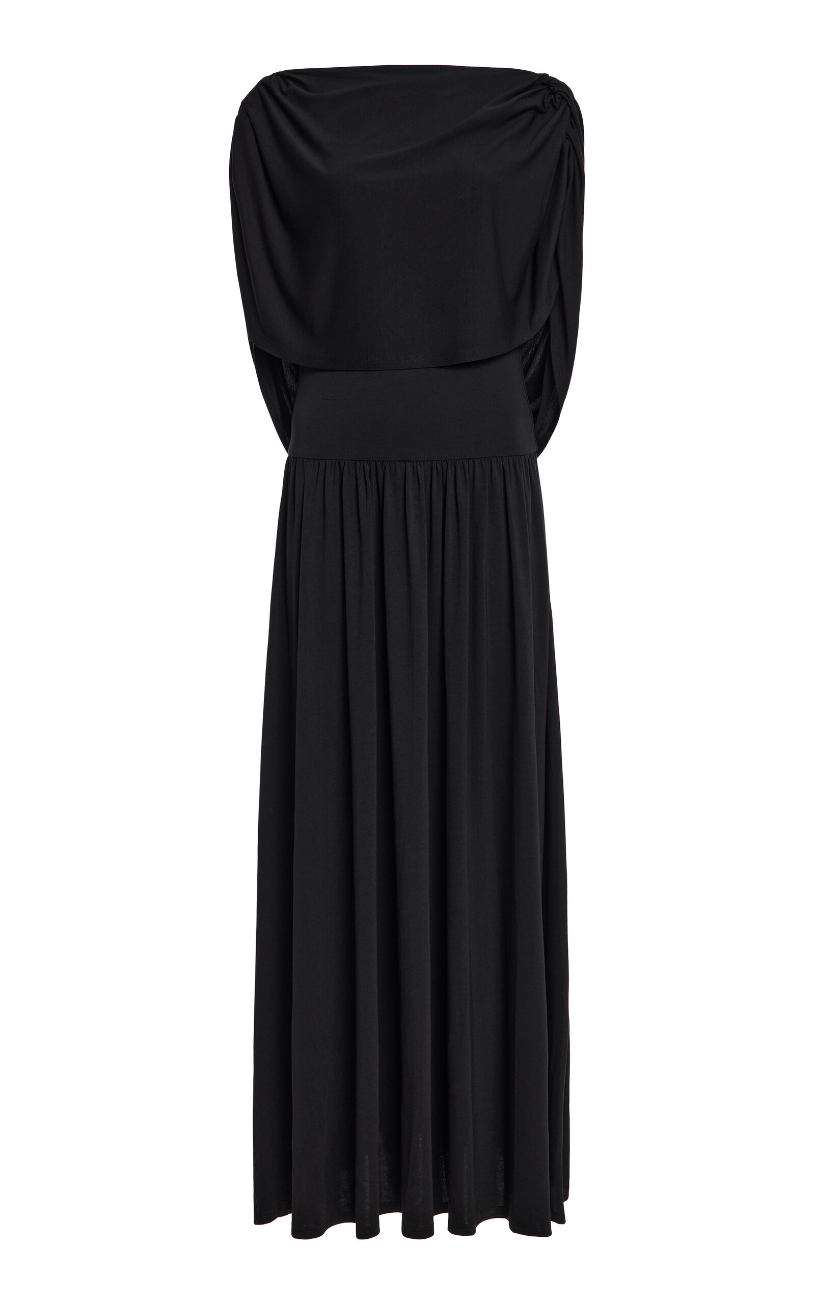 By Malene Birger Alva Draped Modal-Blend Maxi Dress - Moda Operandi