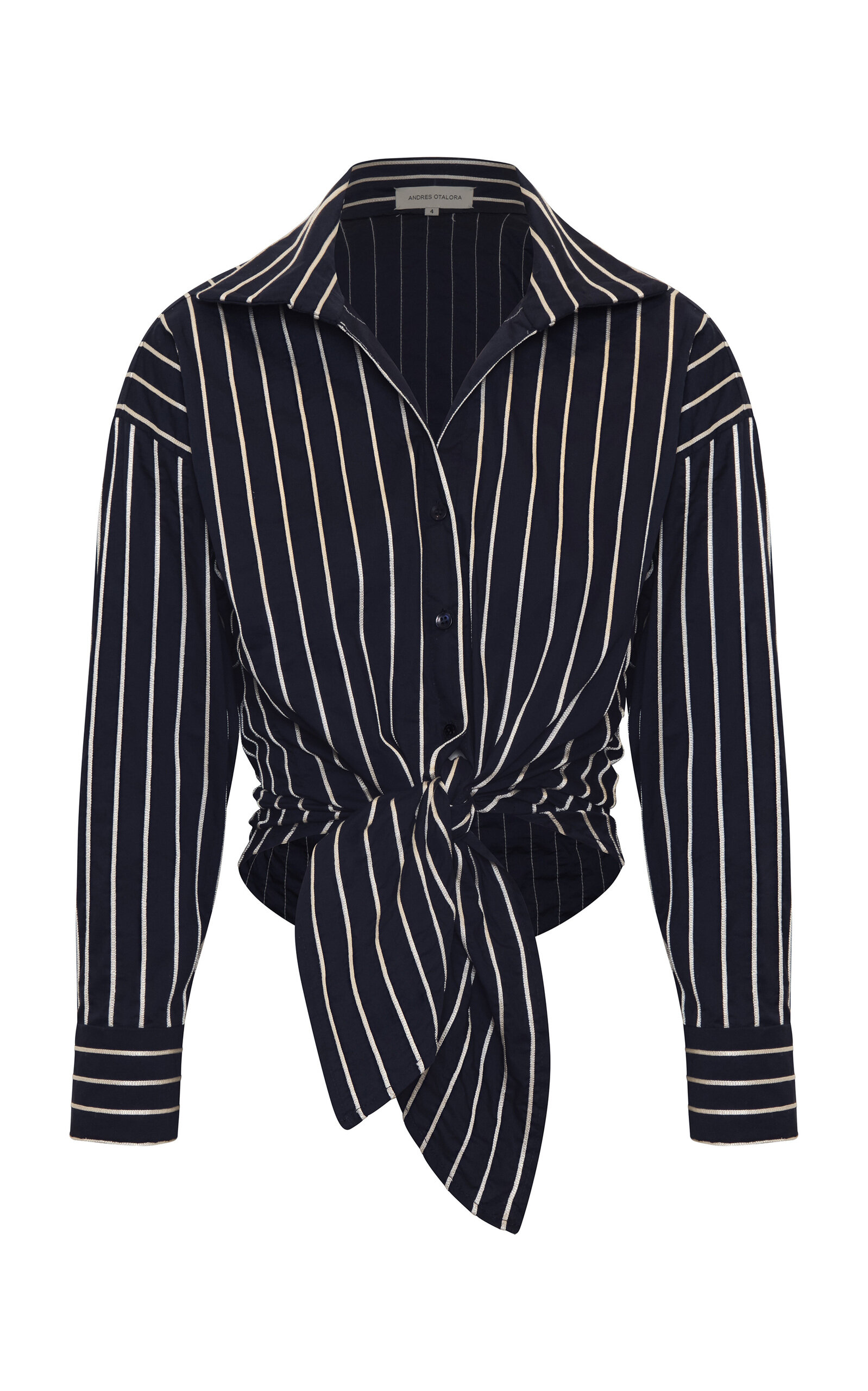 Andres Otalora Una Pausa Embroidered Cotton Top - Moda Operandi