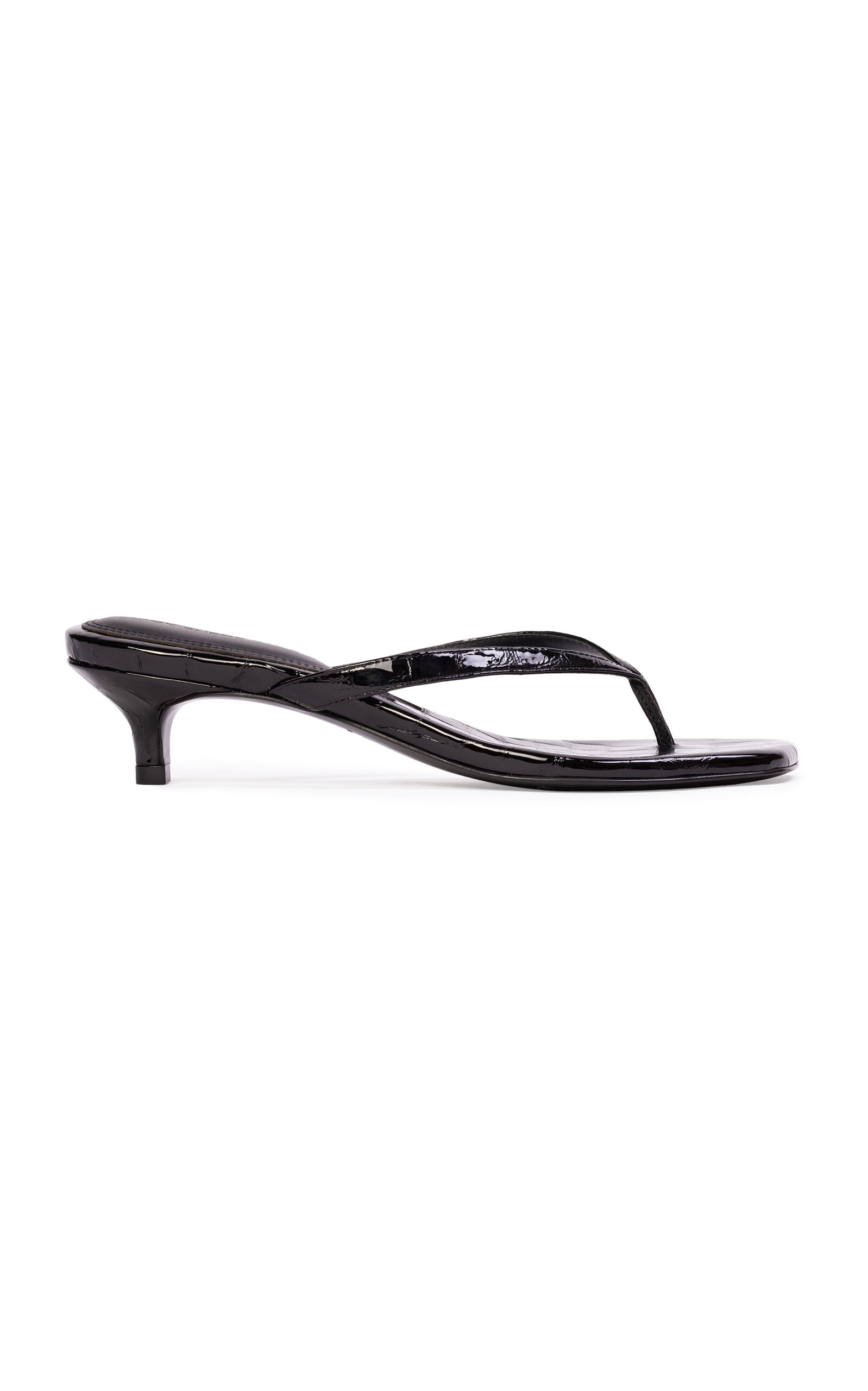 Kendal Croc Patent Leather Sandals