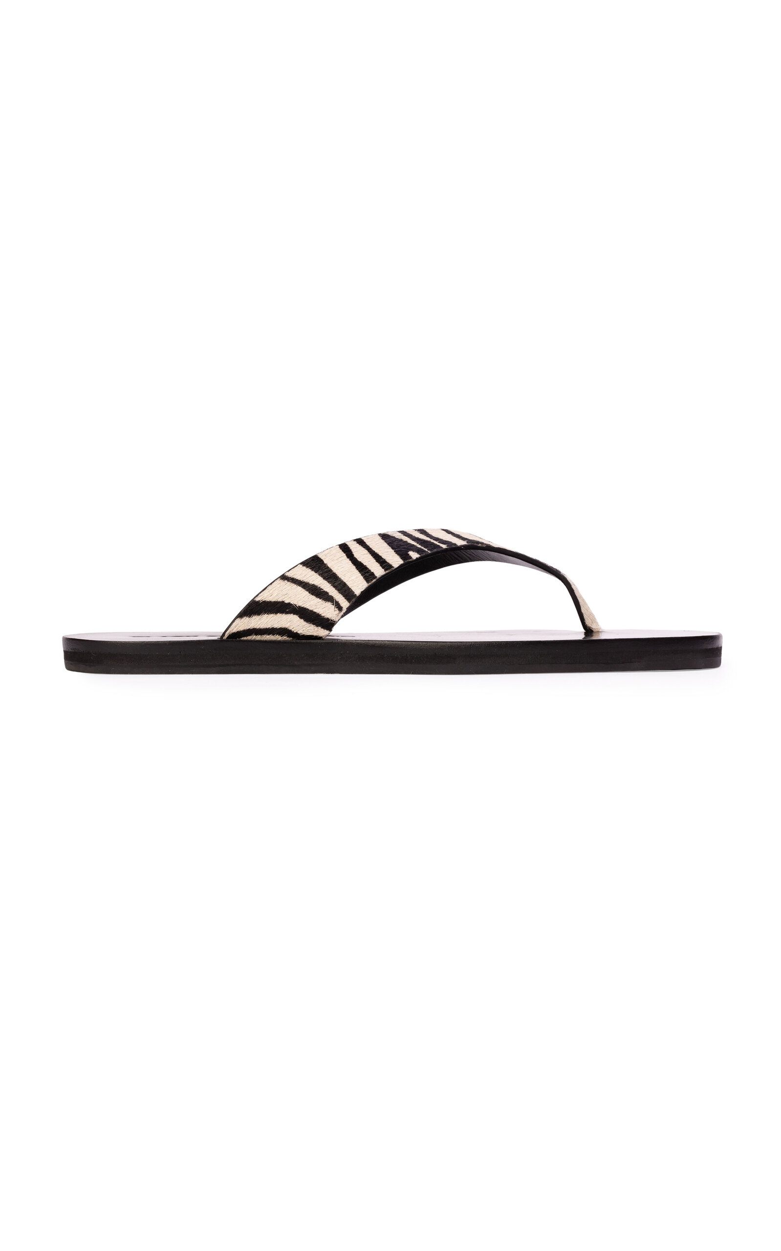 Bae Zebra Ponyhair Flip Flops
