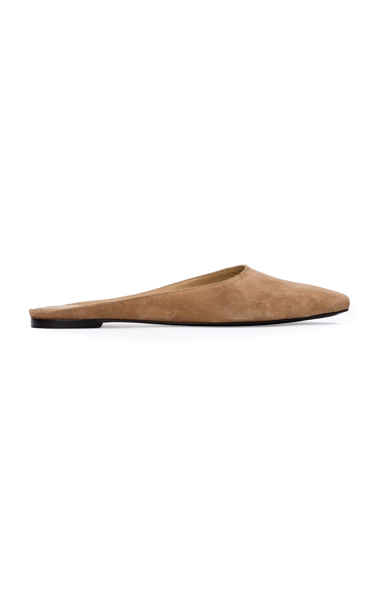 Black Suede Studio Lucia Suede Ballerina Flats - Moda Operandi