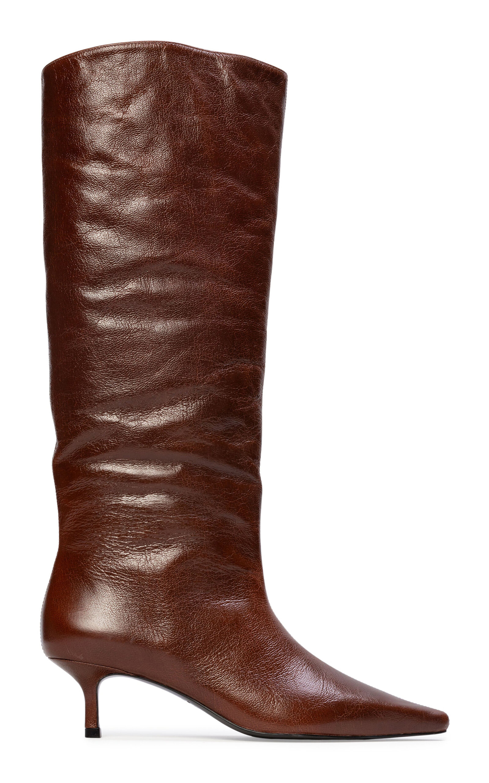 Black Suede Studio Sutton Leather Boots - Moda Operandi