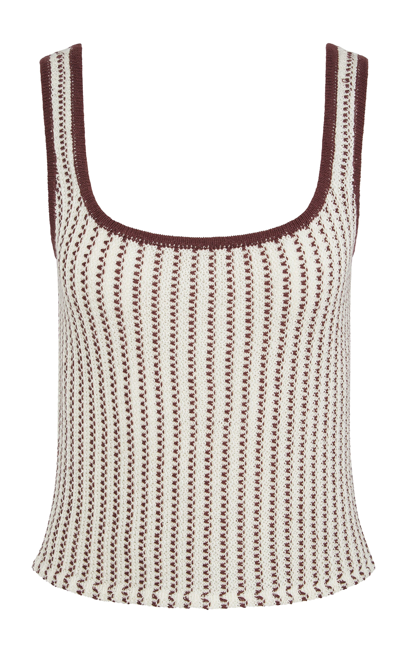 Crochet Knit Square Neck Tank