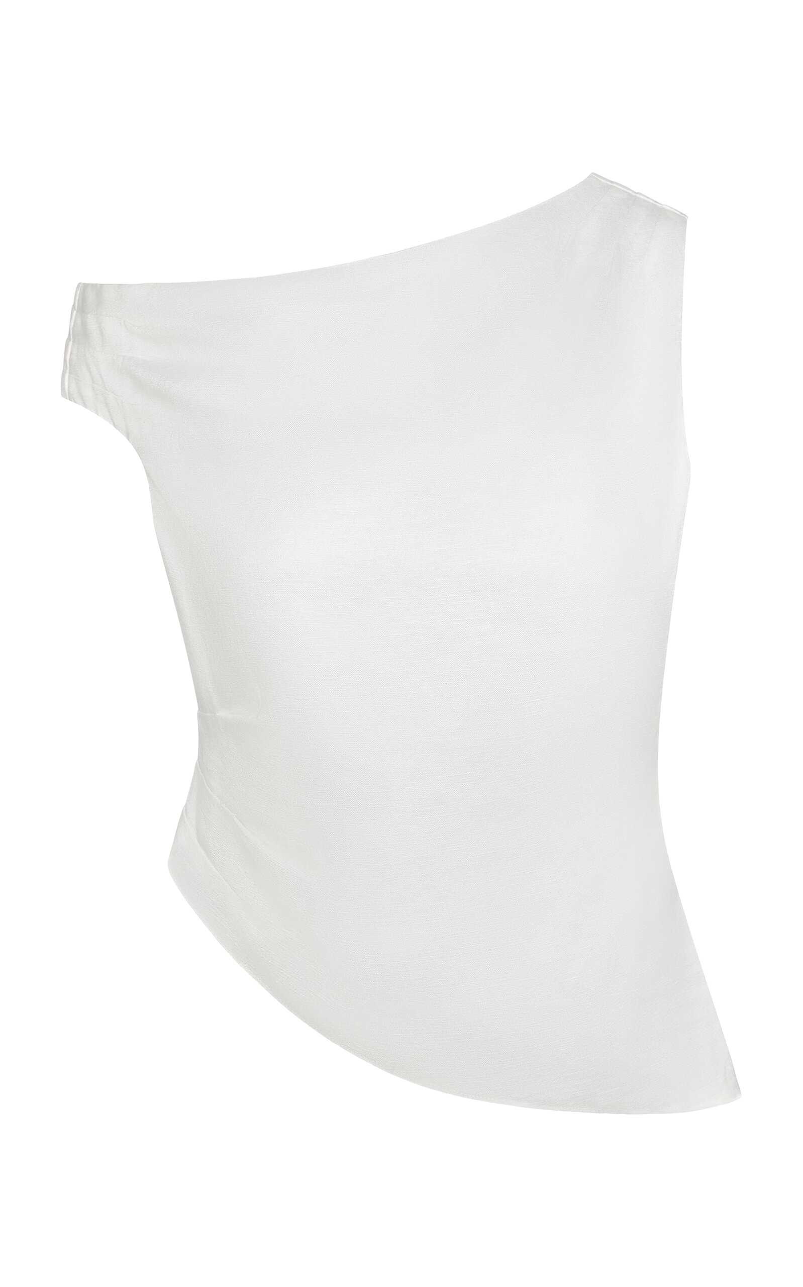 Onia Cold Shoulder Asymmetrical Top In White
