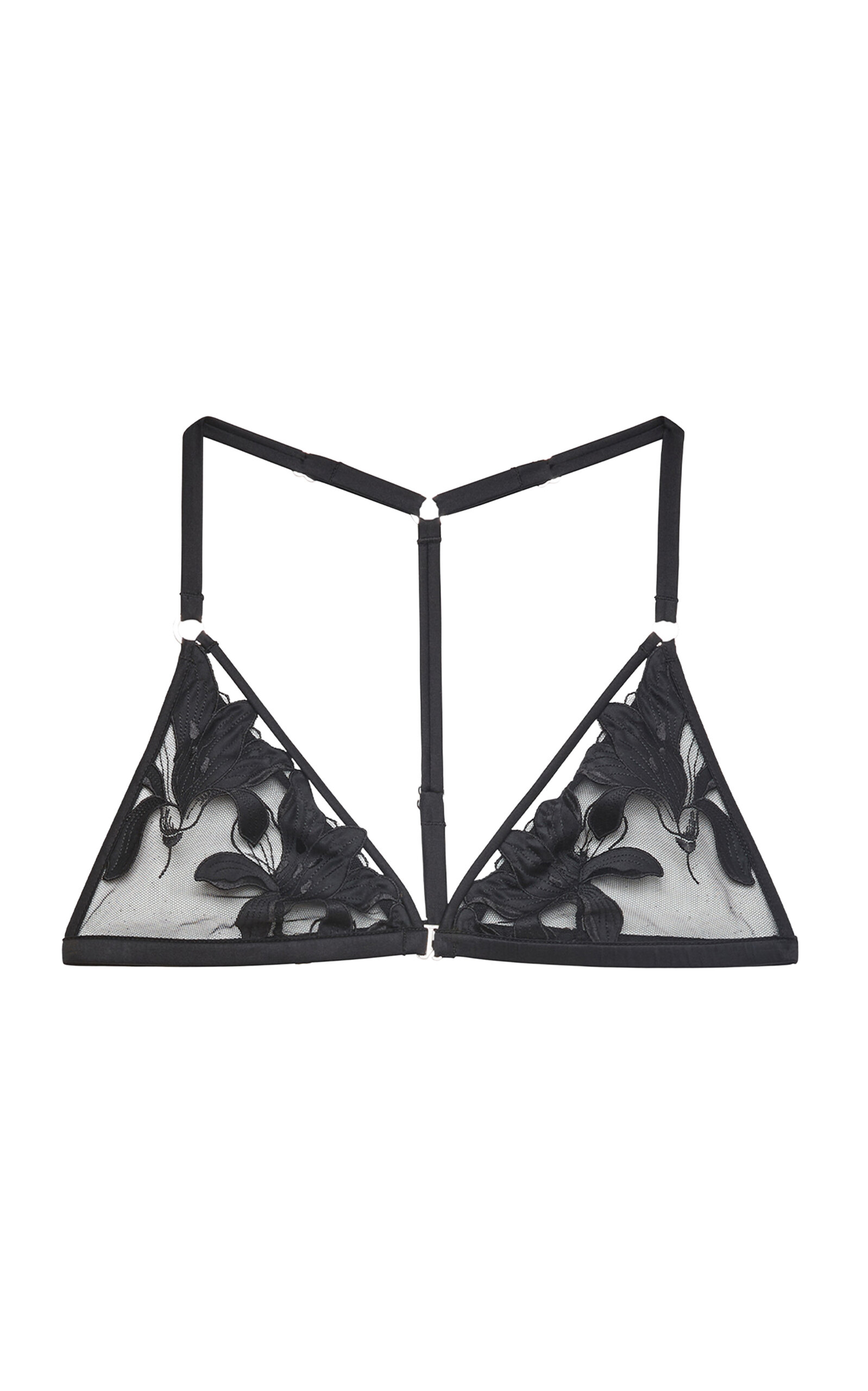 Lily Embroidery Racer Triangle Bra