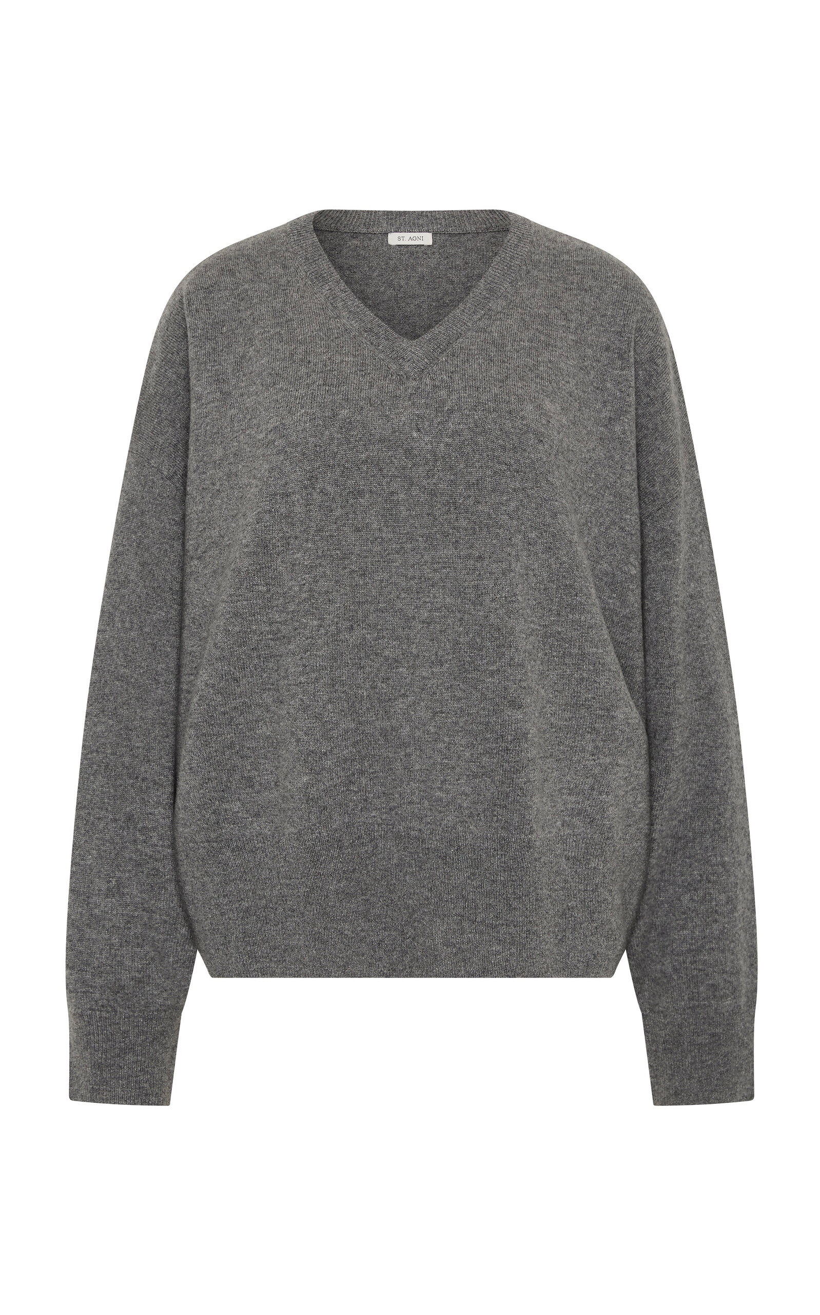 St Agni St. Agni V Ribbed Cashmere Sweater In Gray