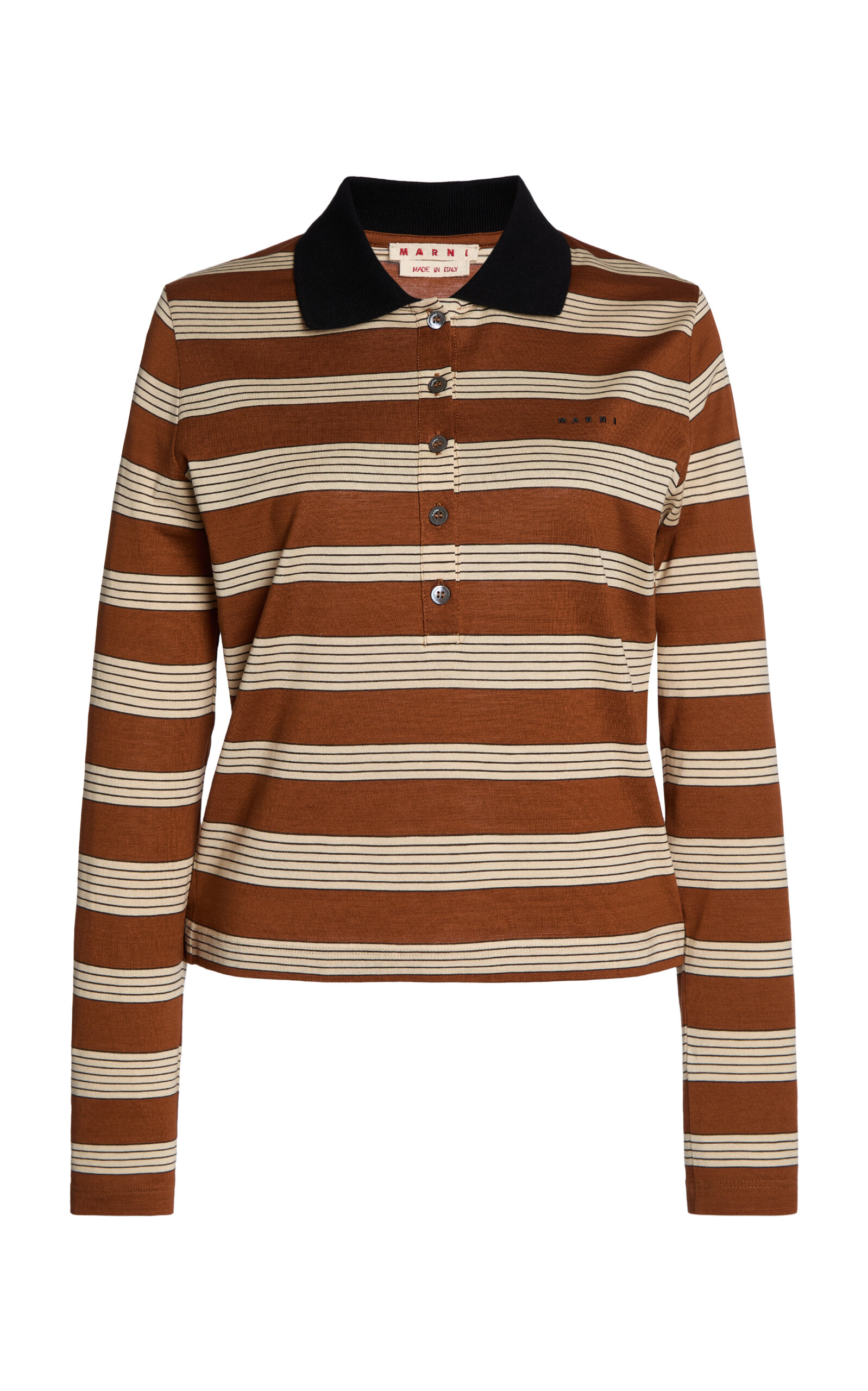 Marni Striped Cotton-Knit Top - Moda Operandi