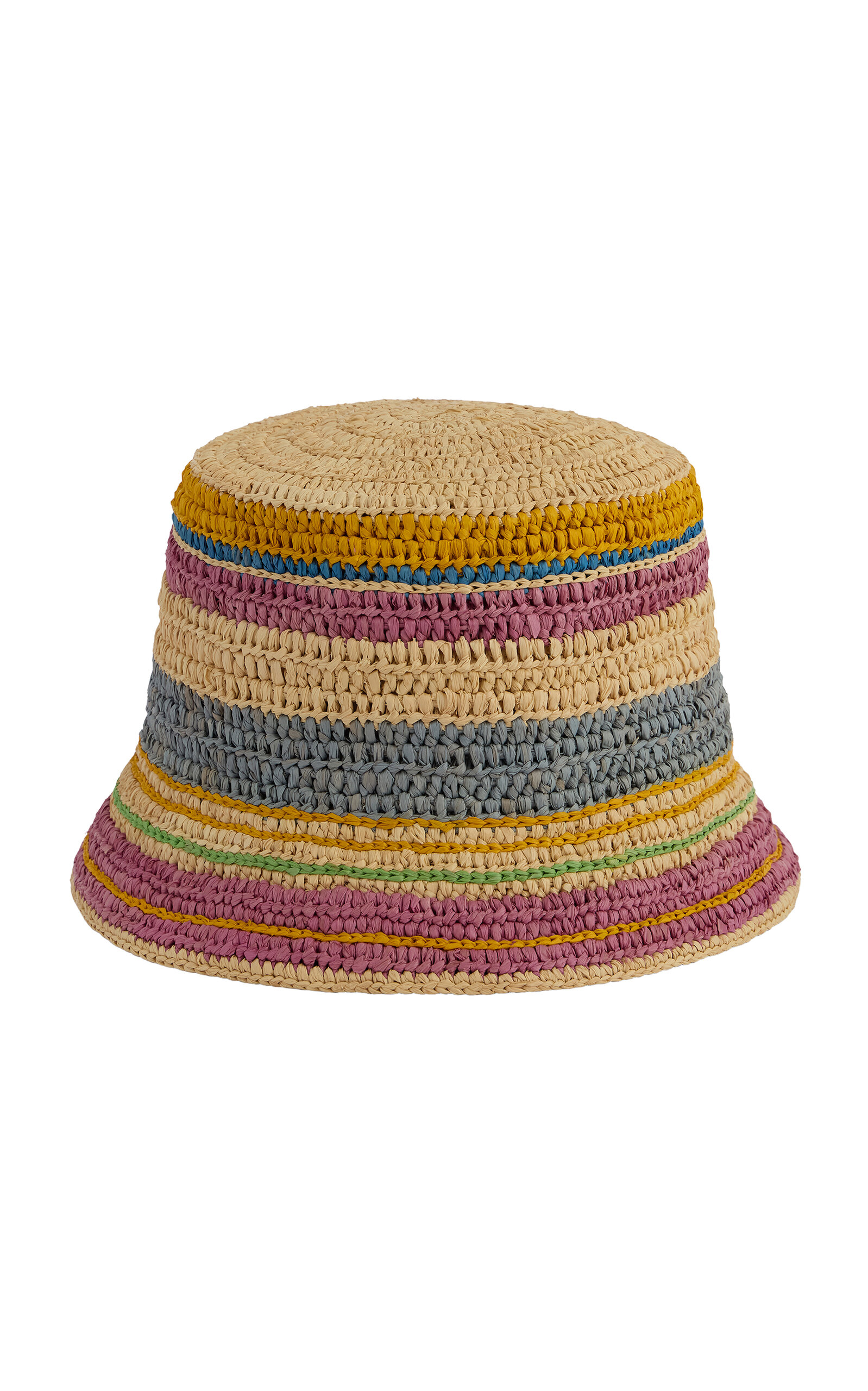 Rabanne Striped Raffia Bucket Hat - Moda Operandi
