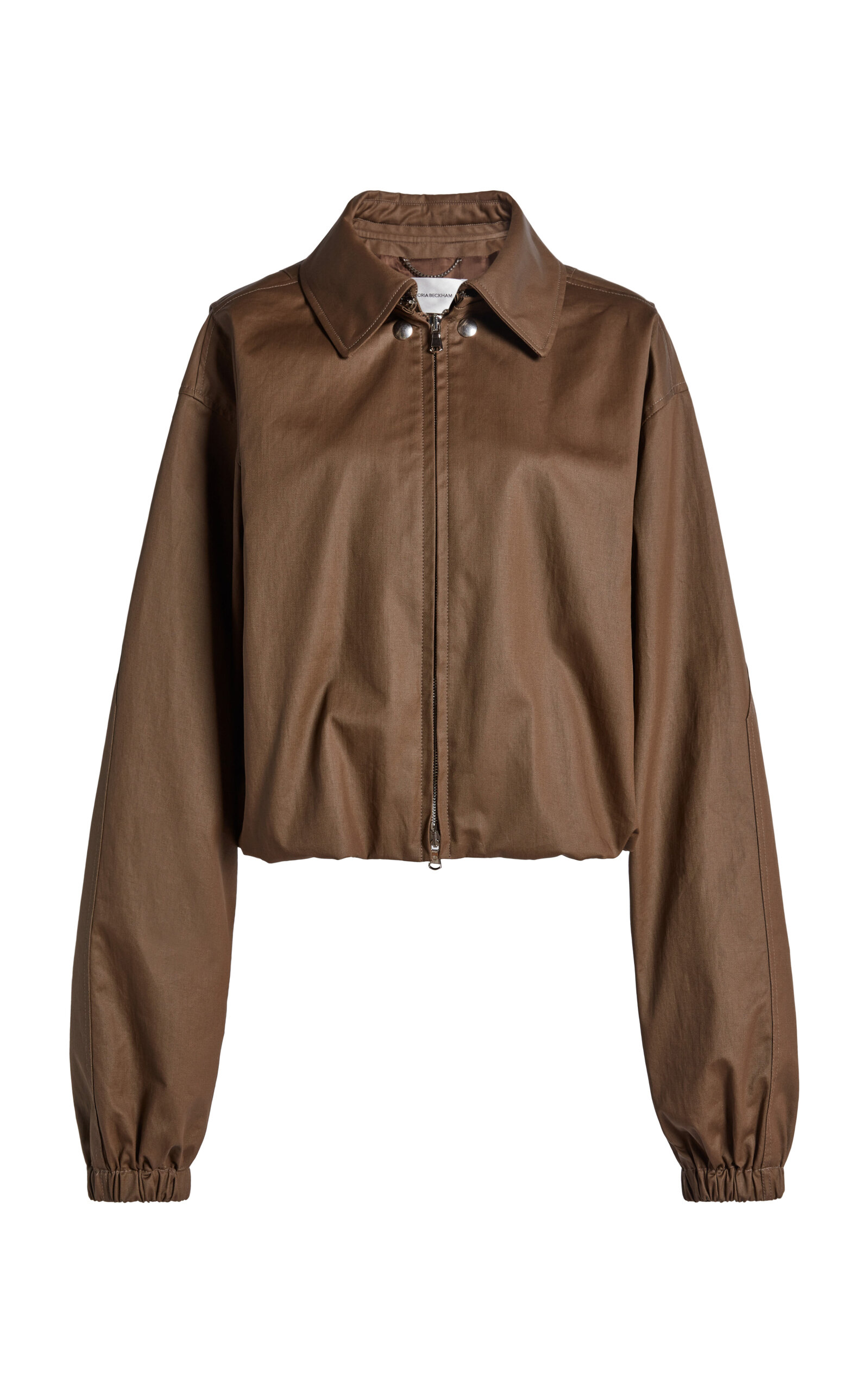 Victoria Beckham Paneled Cotton Bomber Jacket - Moda Operandi