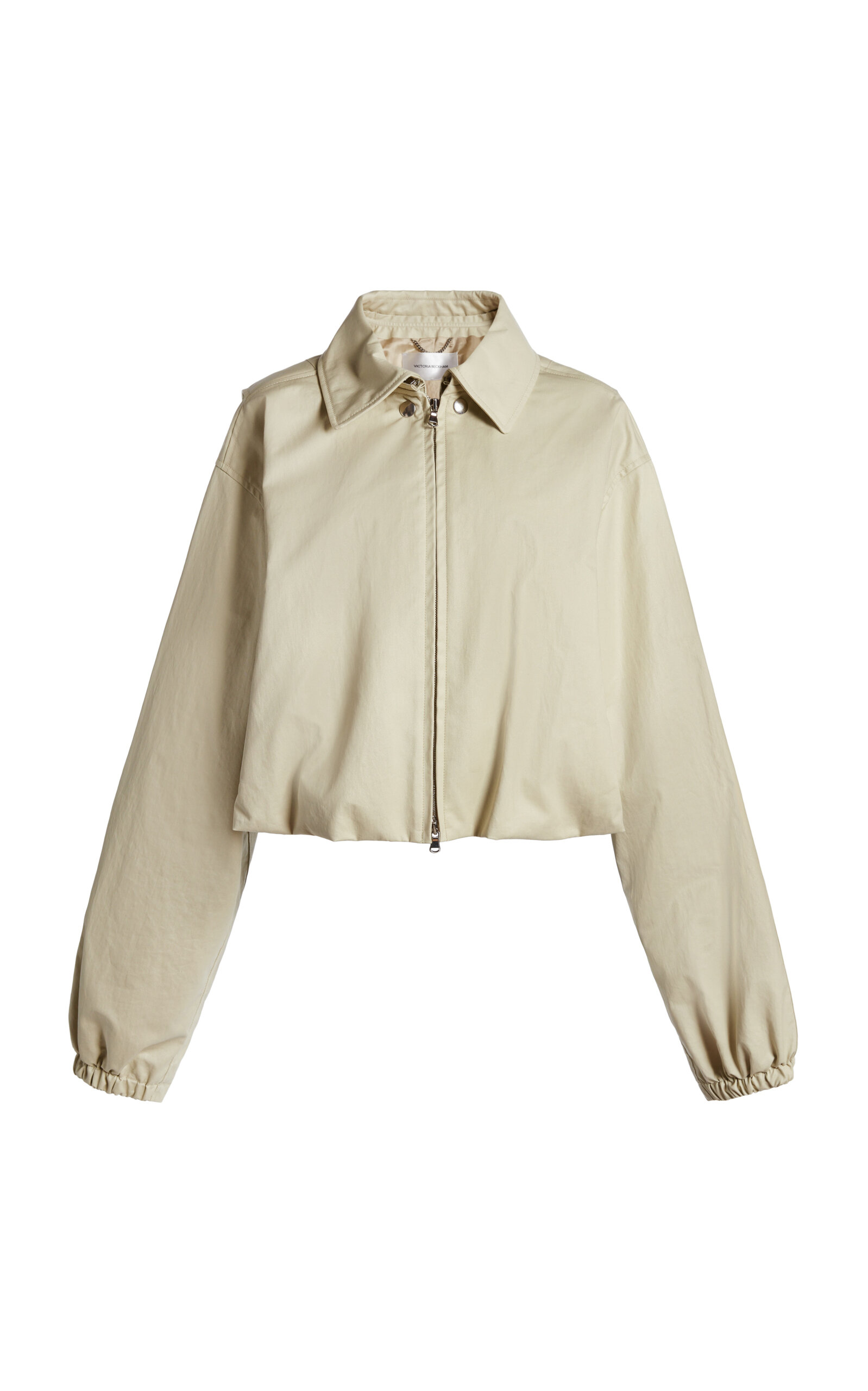 Victoria Beckham Paneled Cotton Bomber Jacket - Moda Operandi