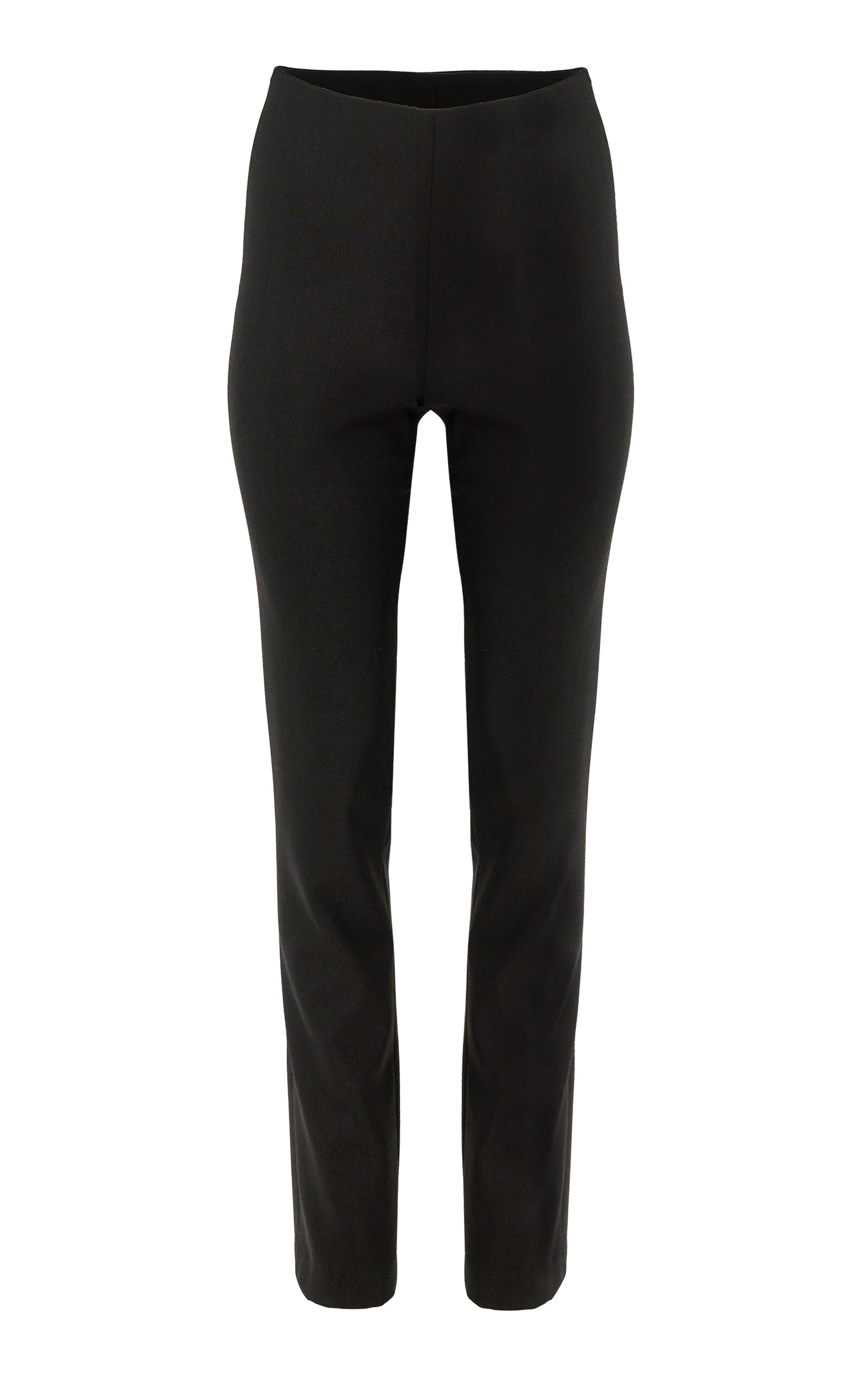 Carolina Herrera Mid-rise Bi-stretch Wool Tailoring Straight-leg Pants In Black