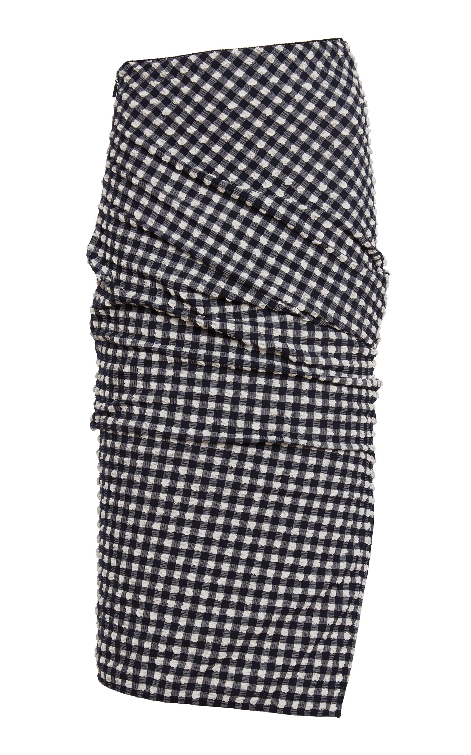 Lanvin Gathered Midi Skirt In Black
