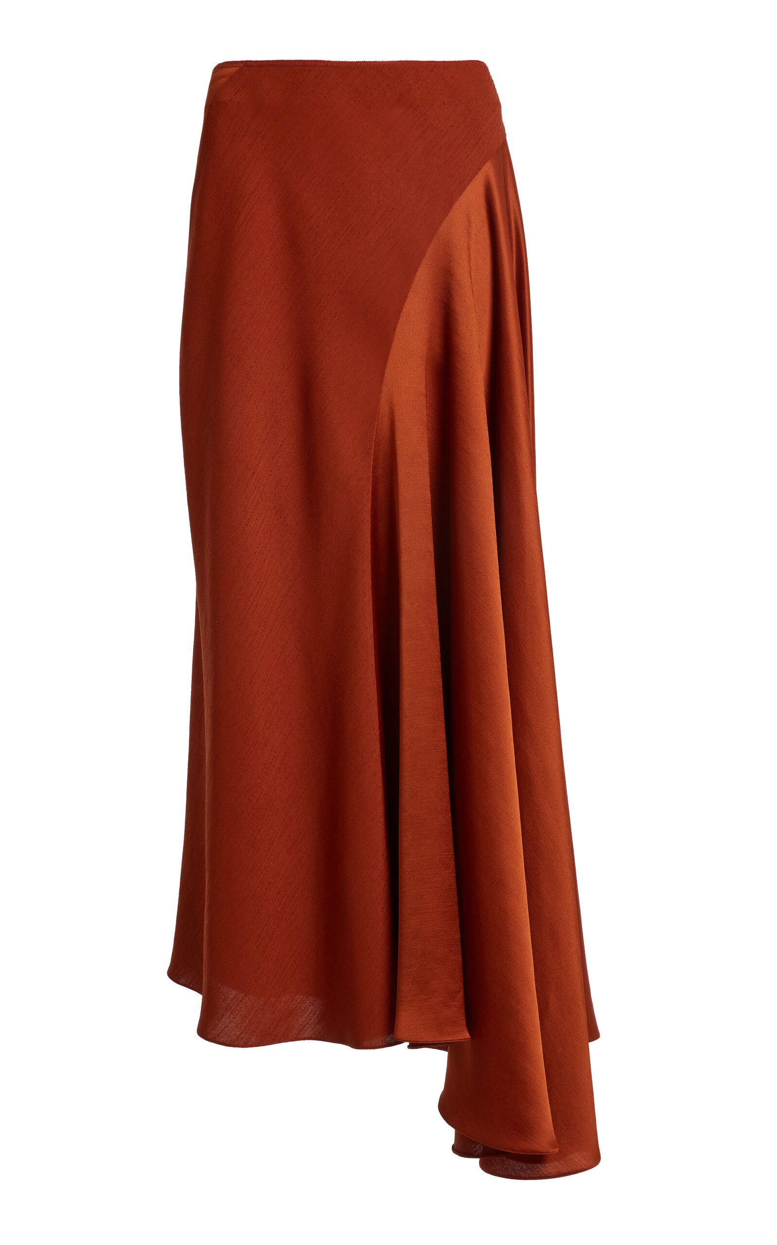 Lanvin Midi Panel Skirt In Brown