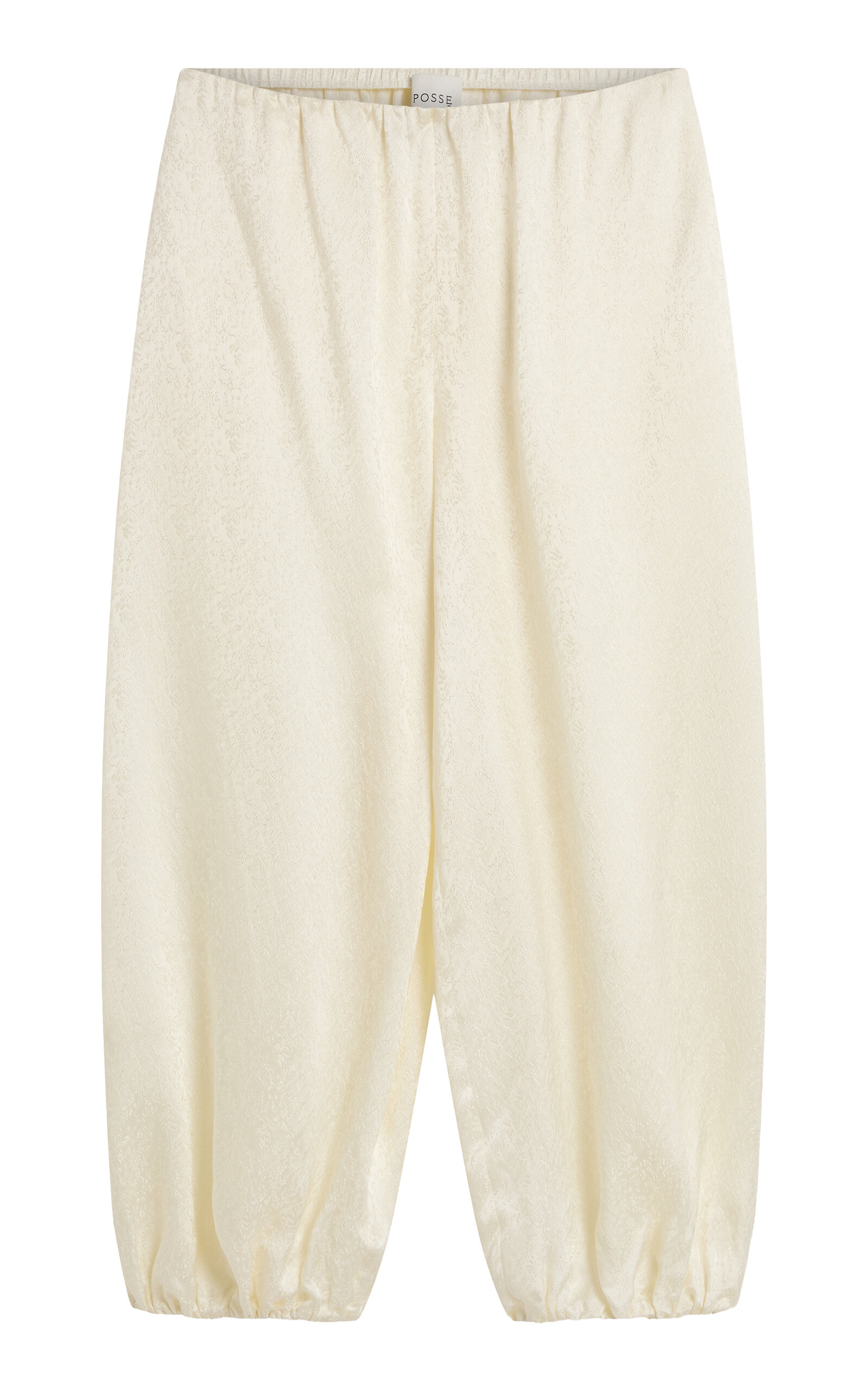 Posse Marcella Mid-rise Ballon Silk-blend Pants In White