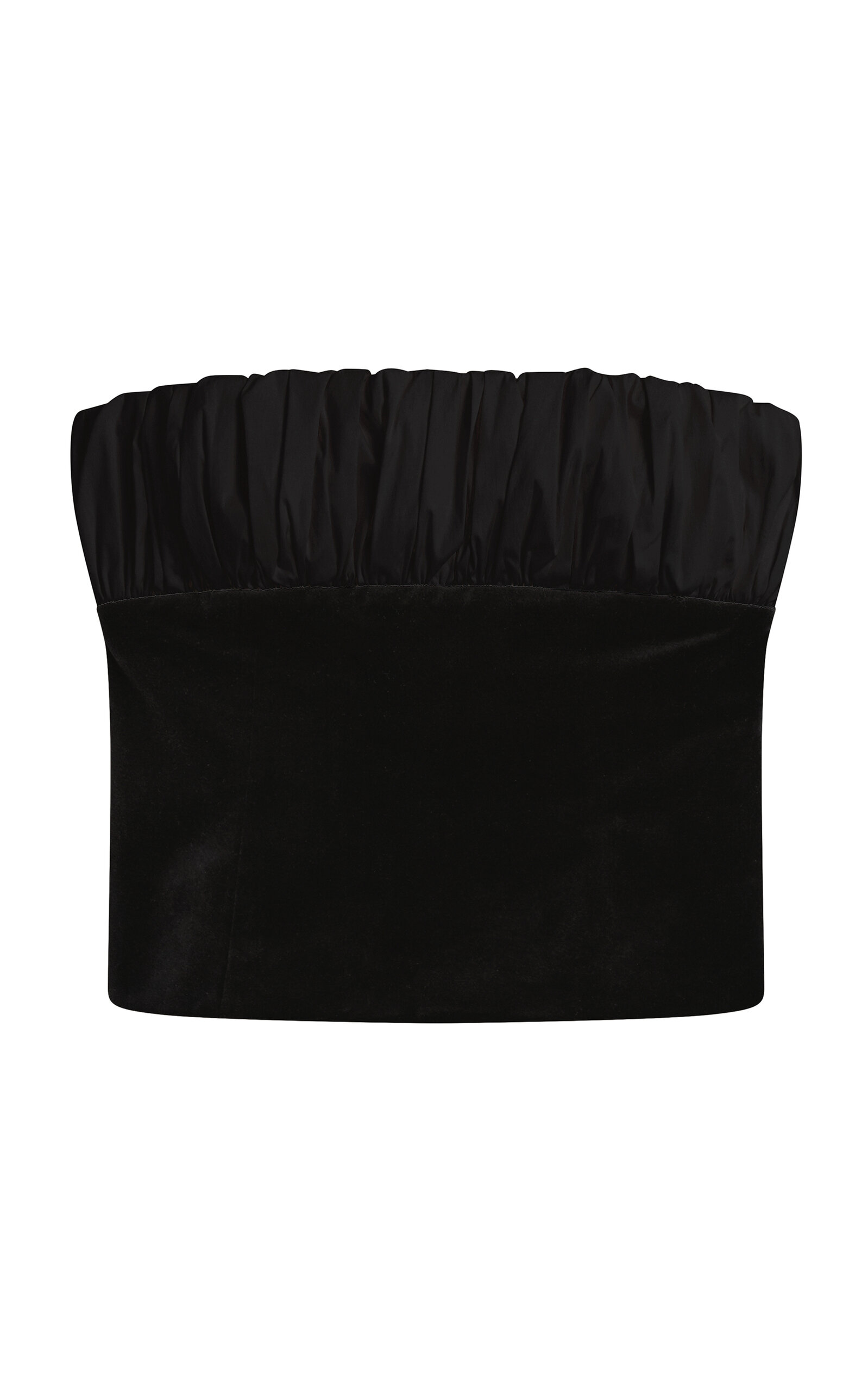 Posse Dean Strapless Gathered Velvet Top - Moda Operandi