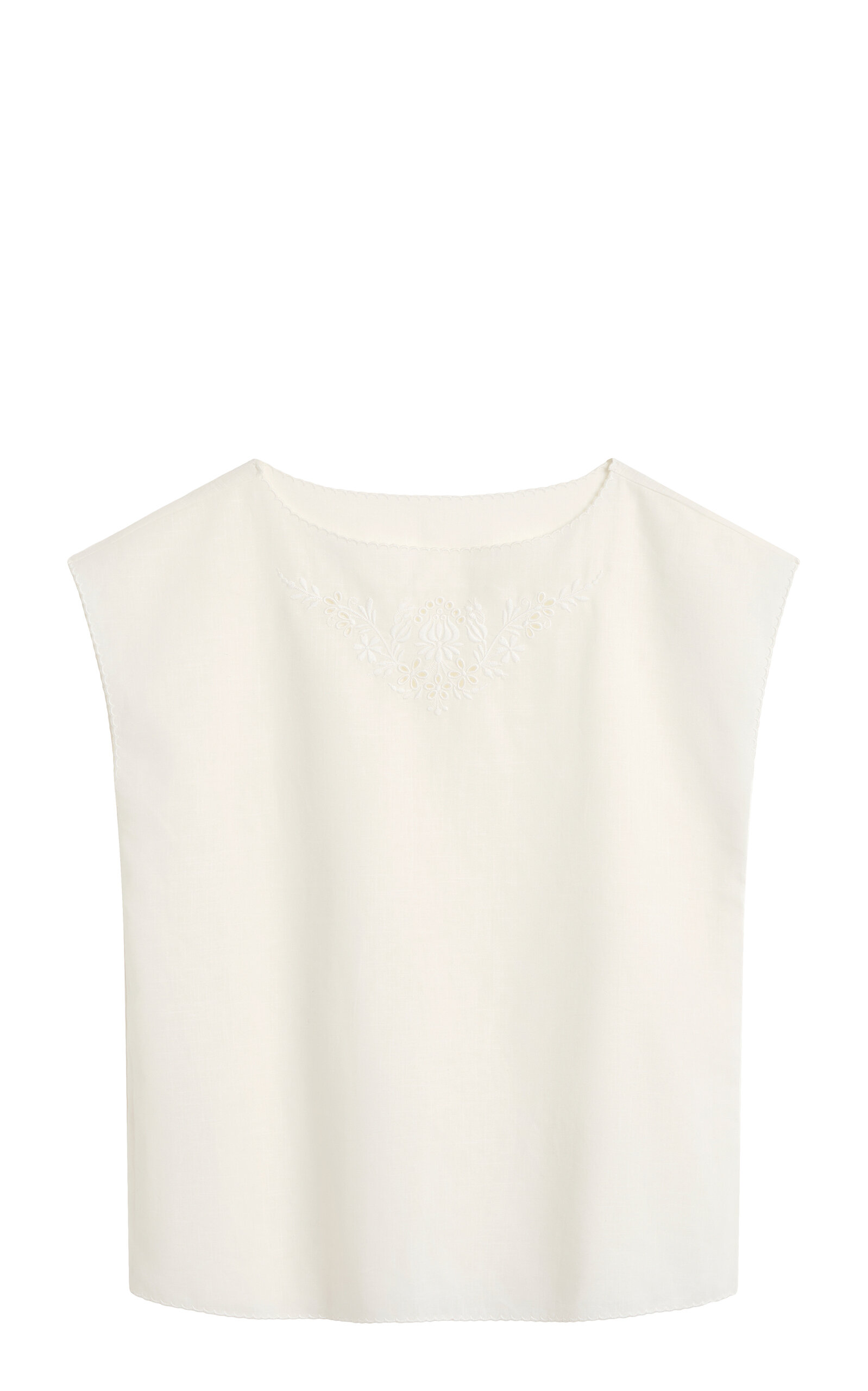 Posse Odette Embroidered Ramie-Cotton Top - Moda Operandi