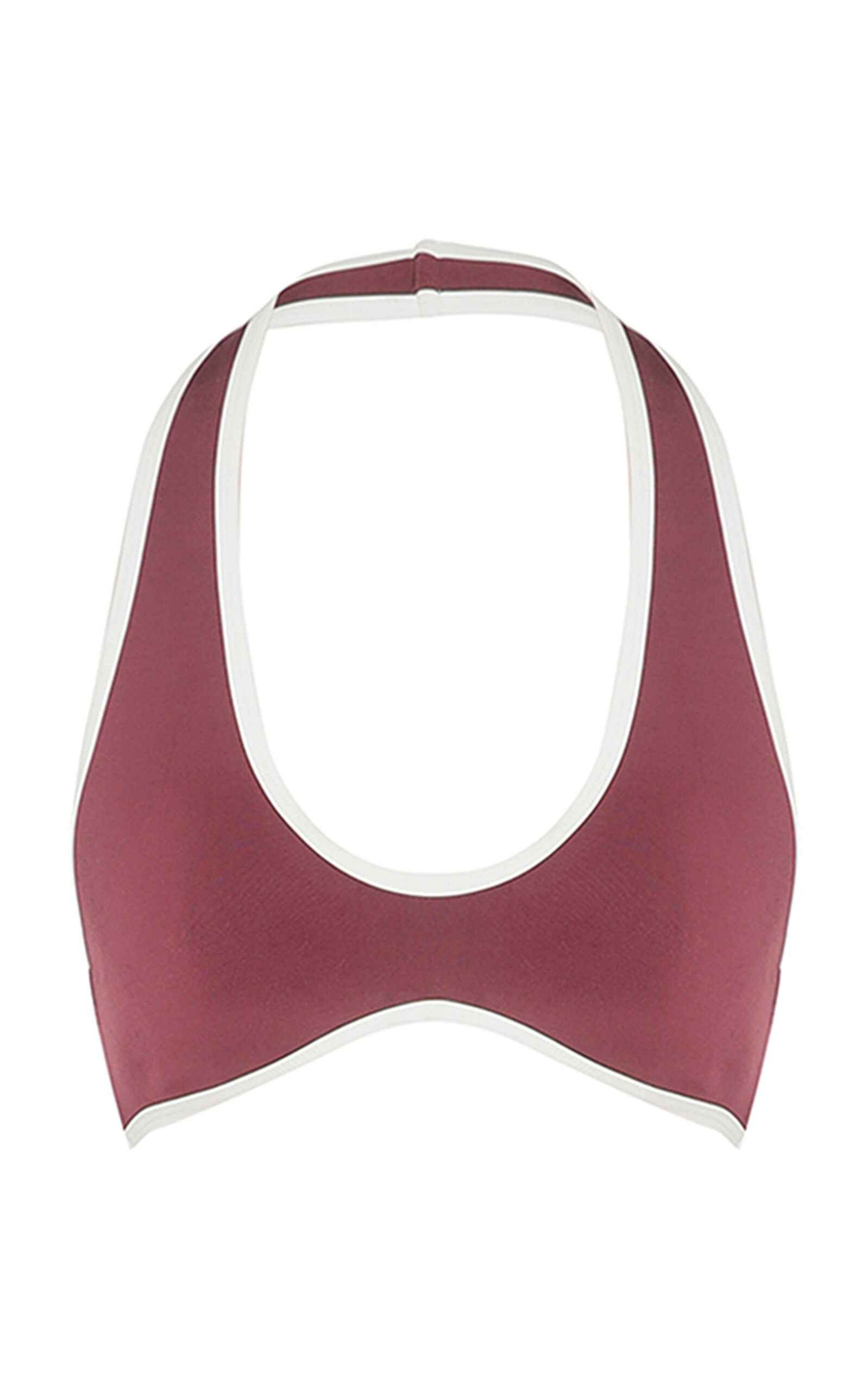 Zimmermann Clash Jersey Bralette In Burgundy