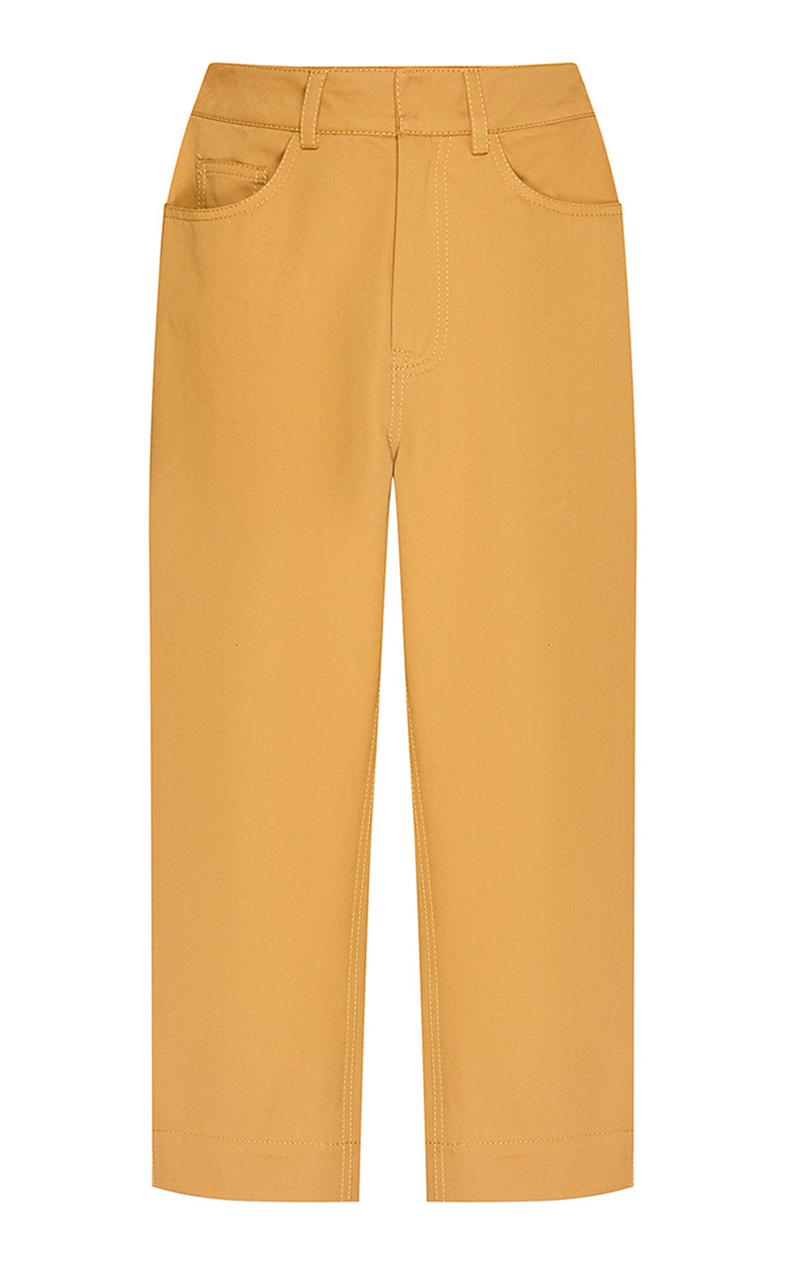 Zimmermann Clash Drill Cotton Capri Pants In Brown