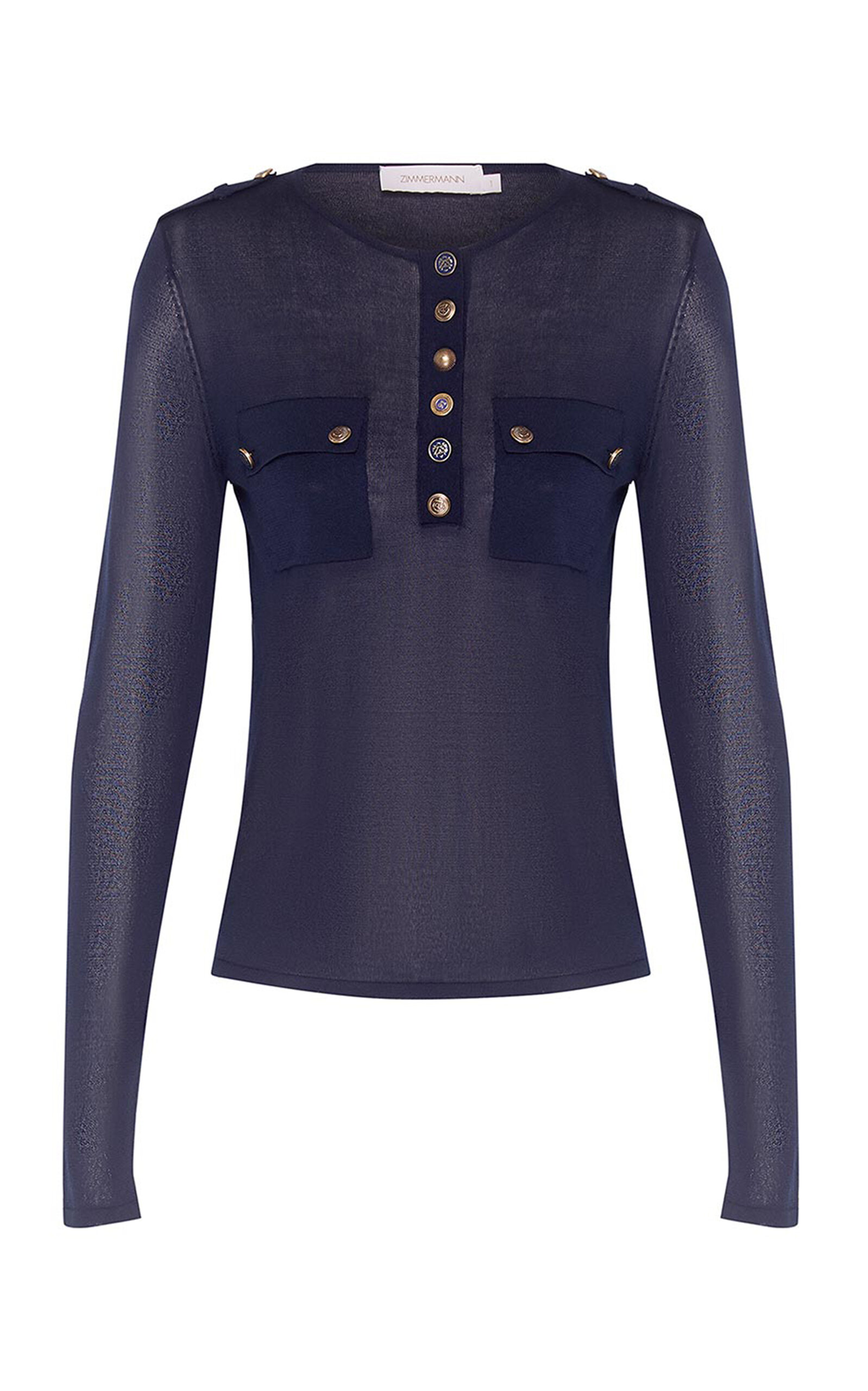 Zimmermann Clash Utility Henley In Blue