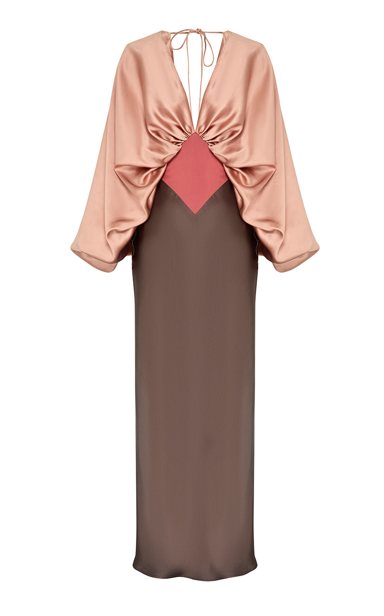 Zimmermann Clash Drape Maxi Dress In Multi