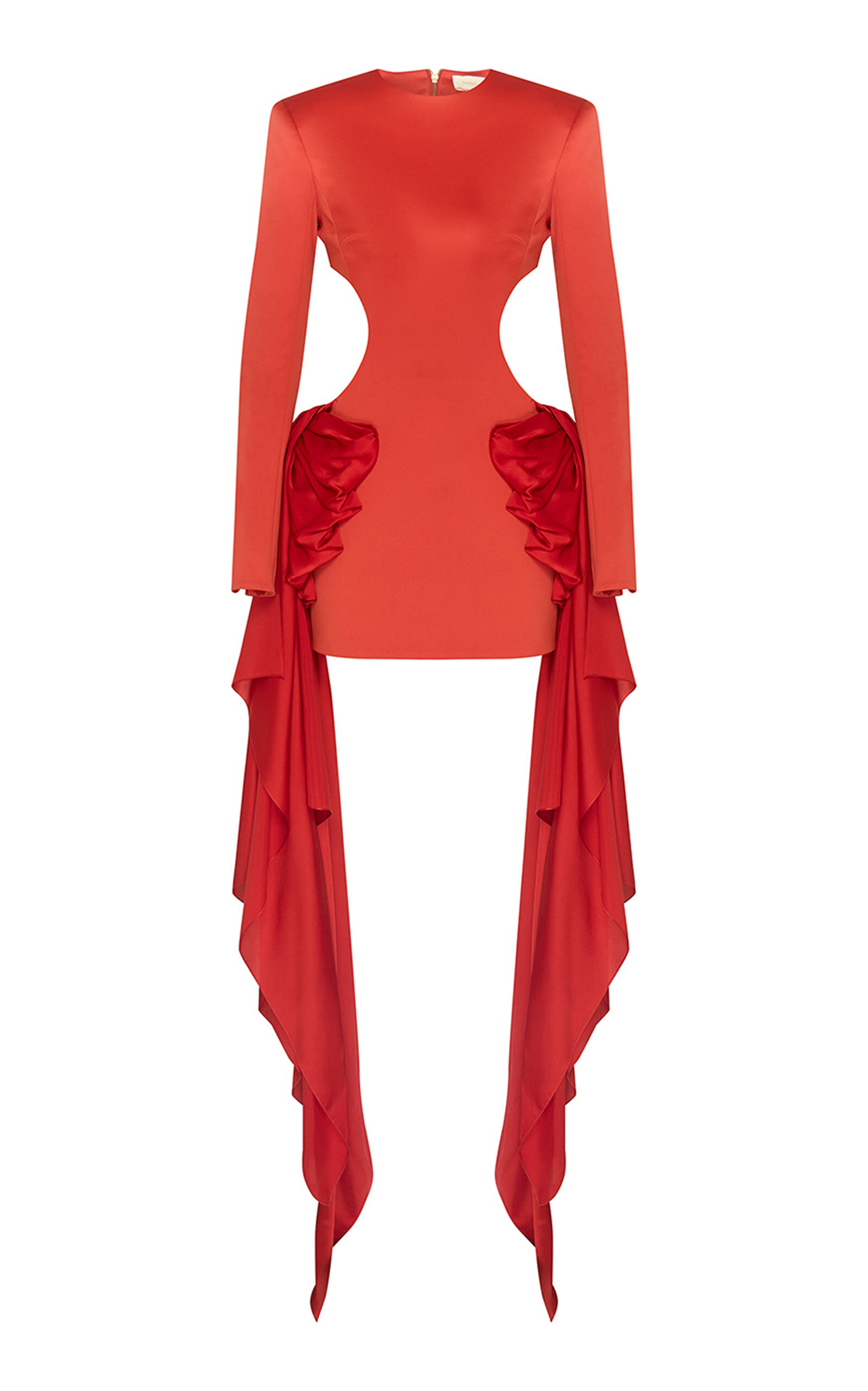 Zimmermann Clash Bow Mini Dress In Red