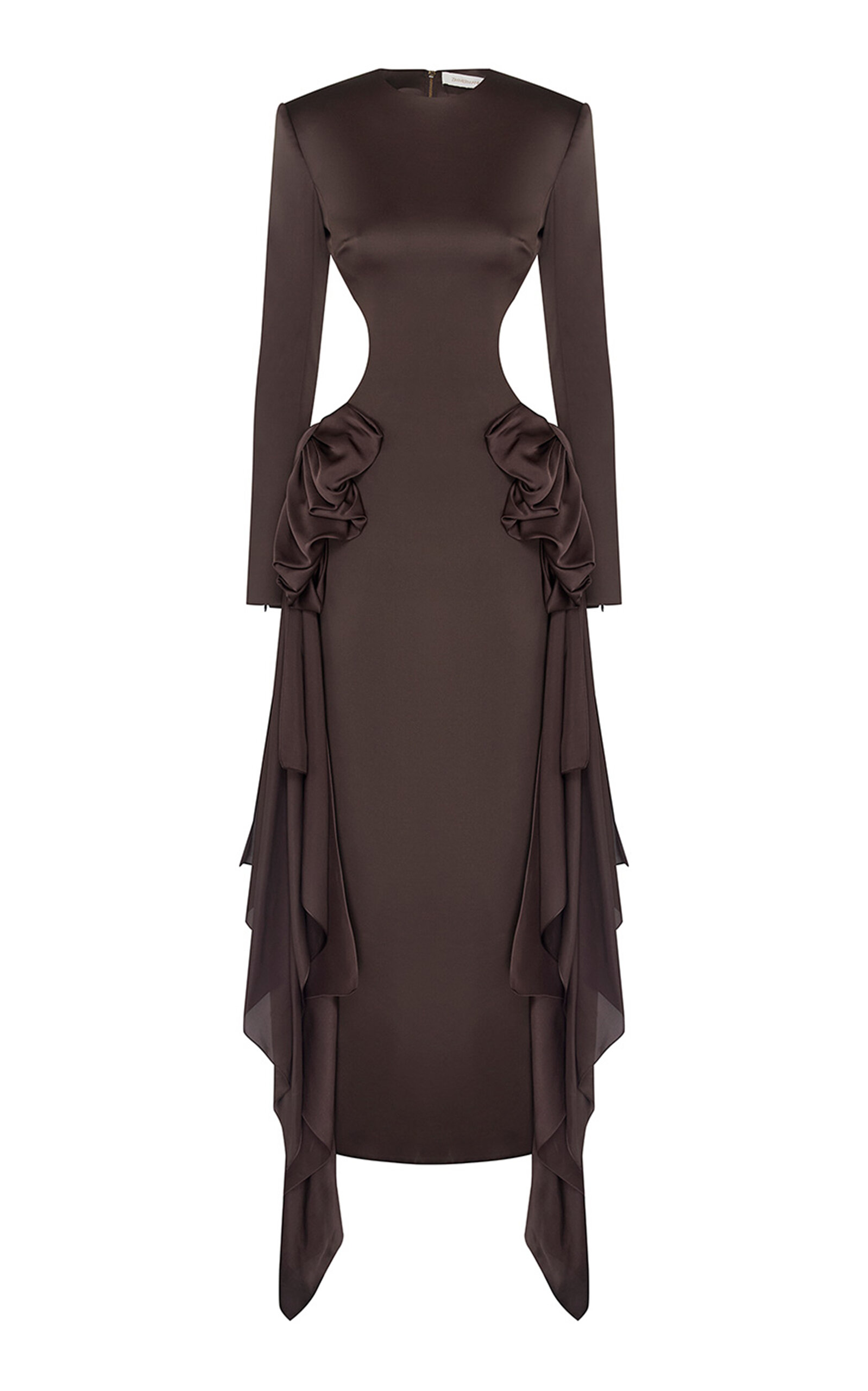 Zimmermann Clash Bow Maxi Dress In Brown