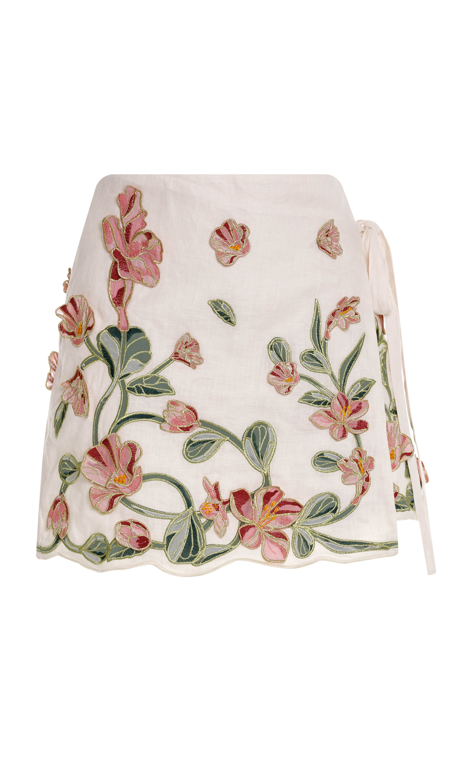 Agua by Agua Bendita Luna Castillo Linen Shorts - Moda Operandi