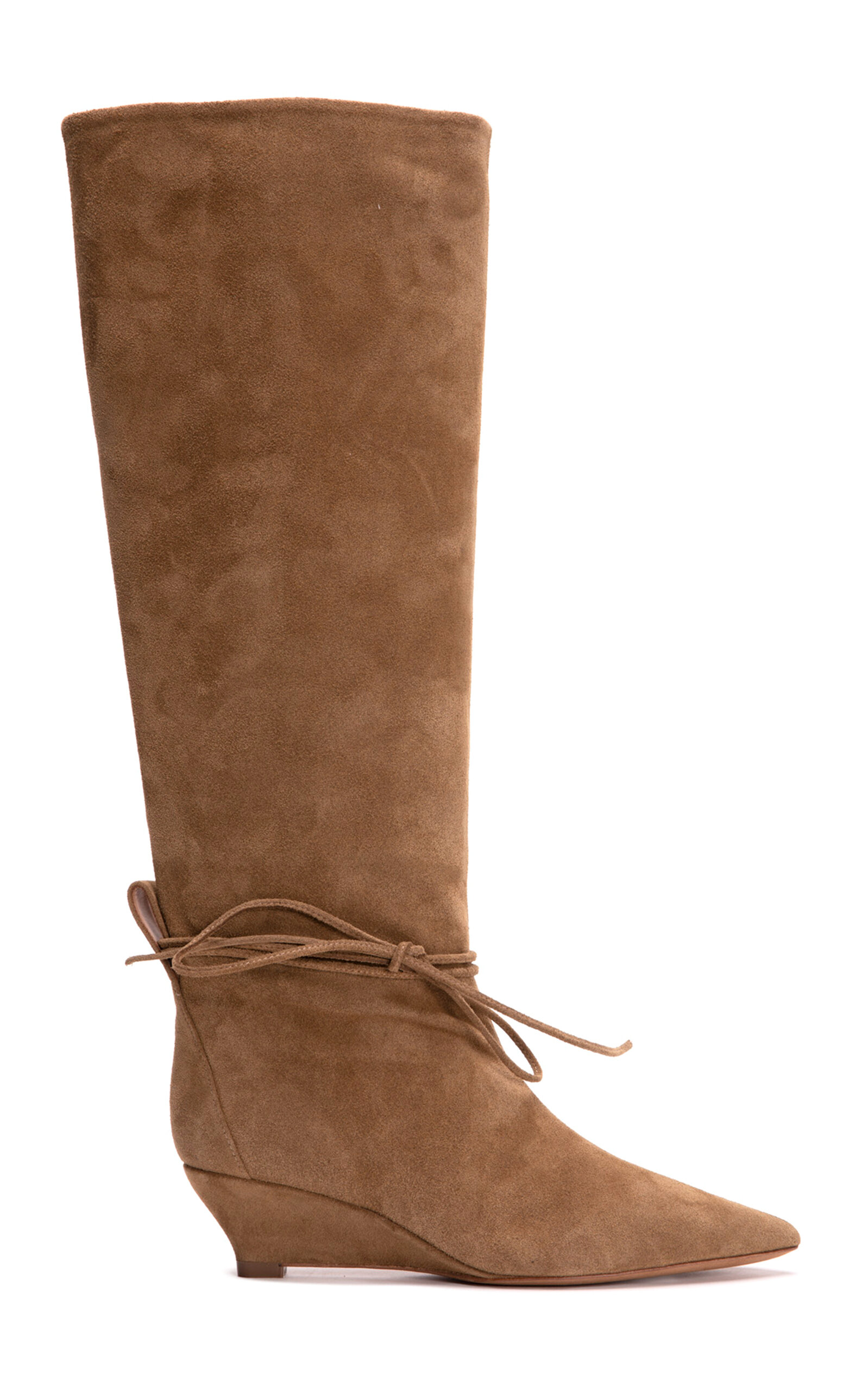 Odissi Greta Suede Boots In Yellow