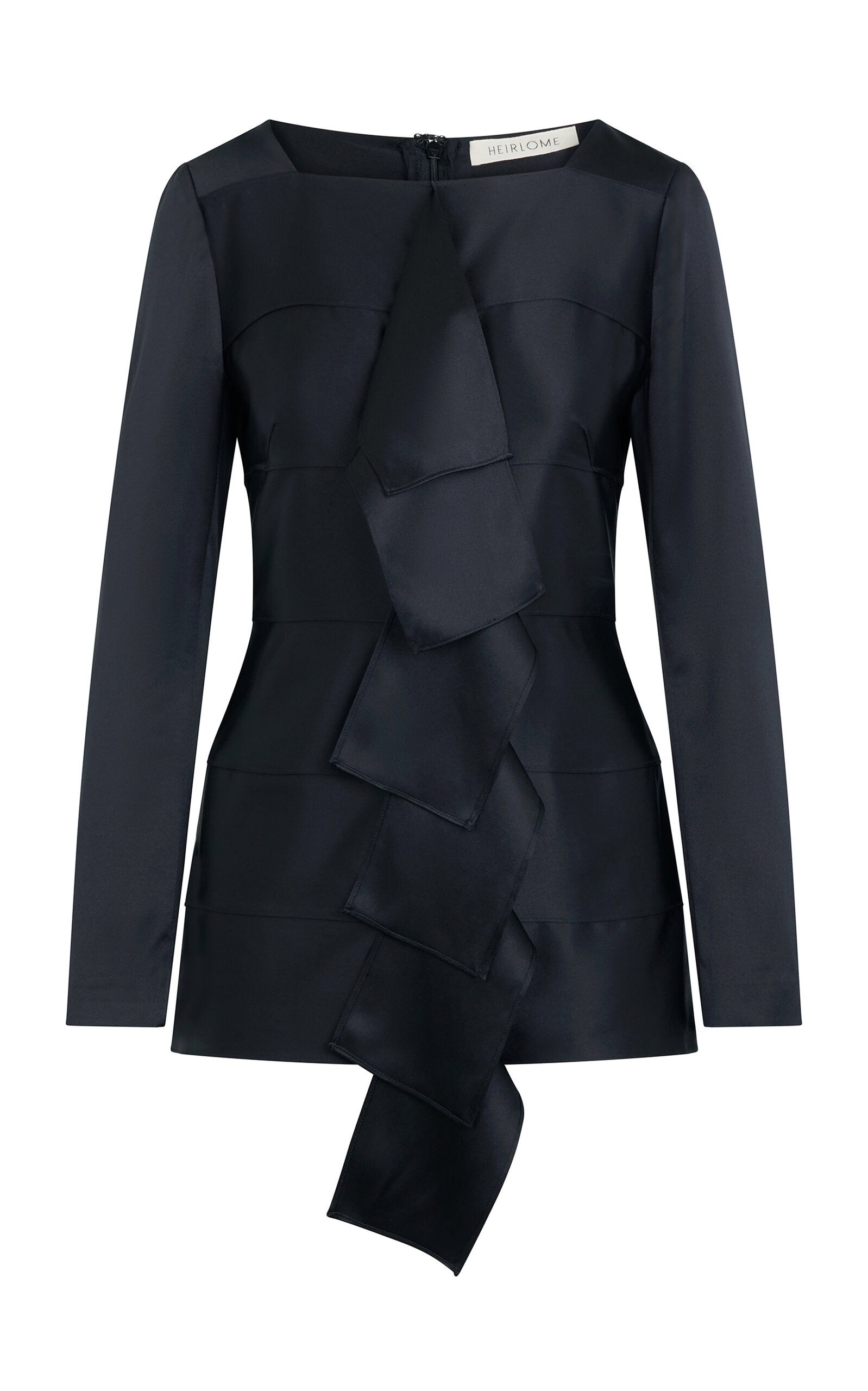 Heirlome Caroline Silk Satin Top In Black