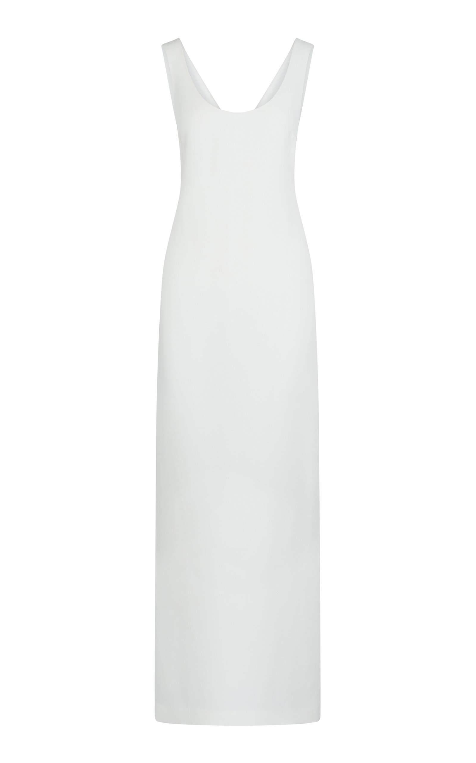 Heirlome Delphine Silk-wool Maxi Dress In White