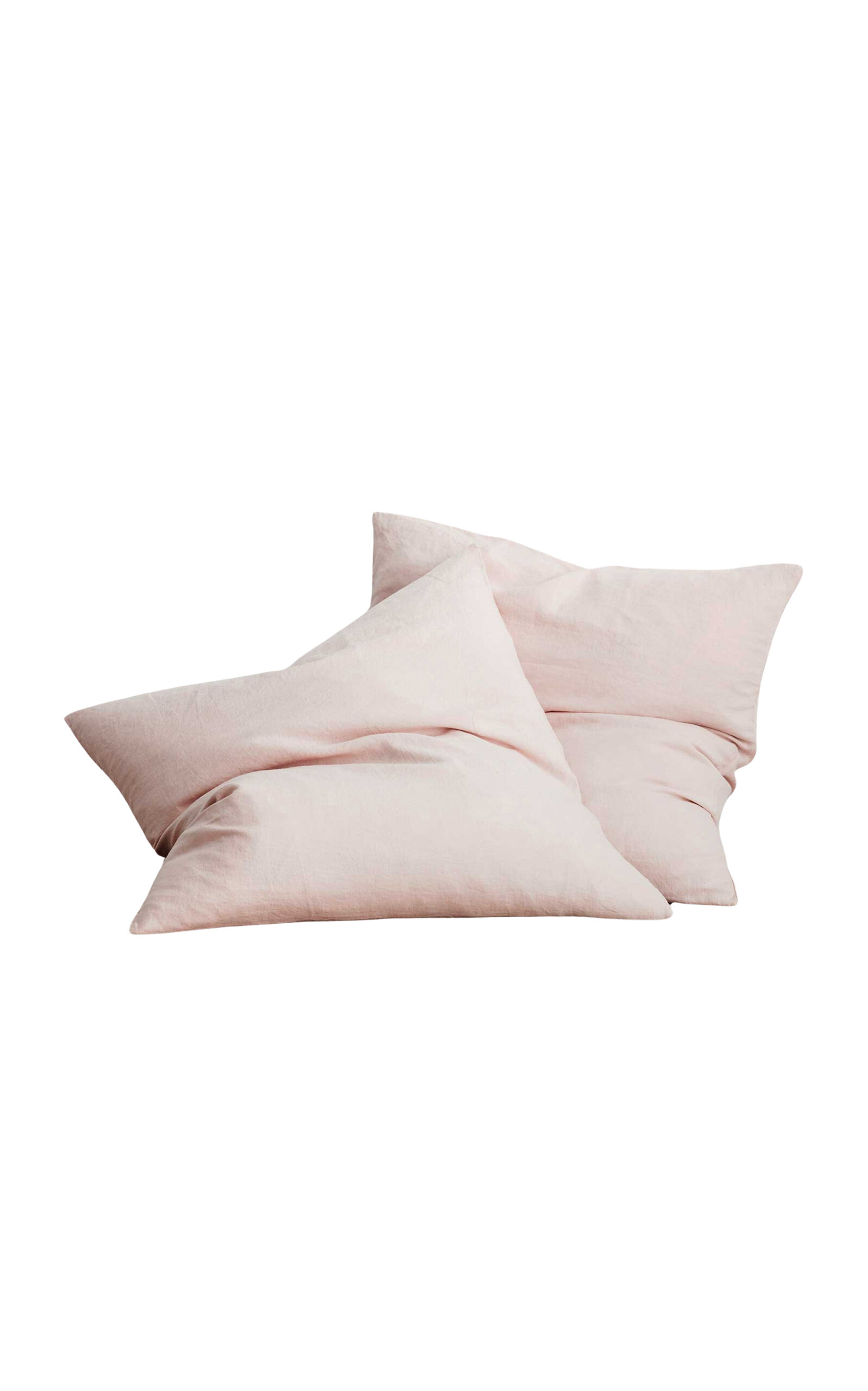 Cultiver - Set-of-two Linen Euro Pillowcases - Light Pink