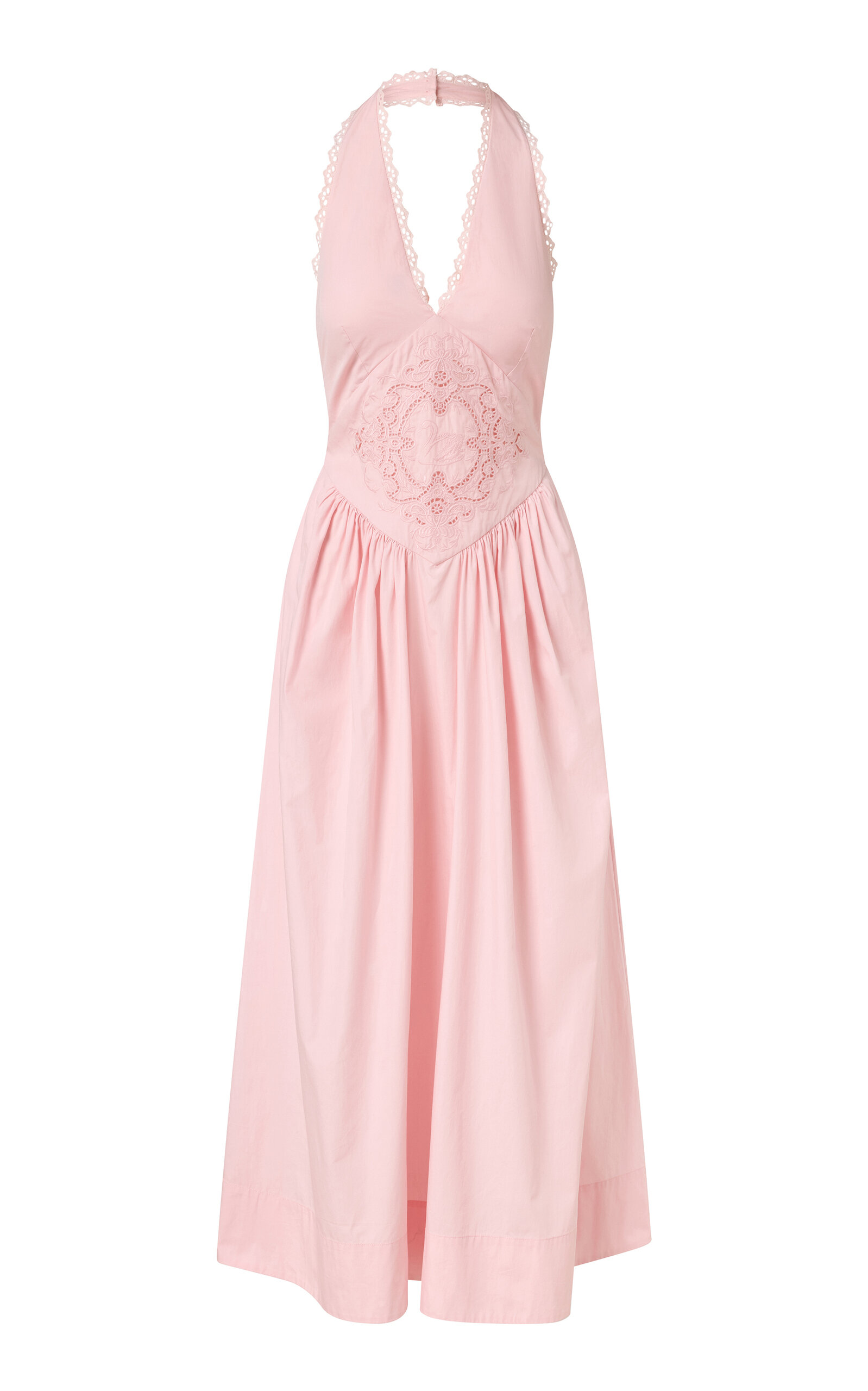 Roame. Roame Anouk Cotton Halter Maxi Dress In Pink