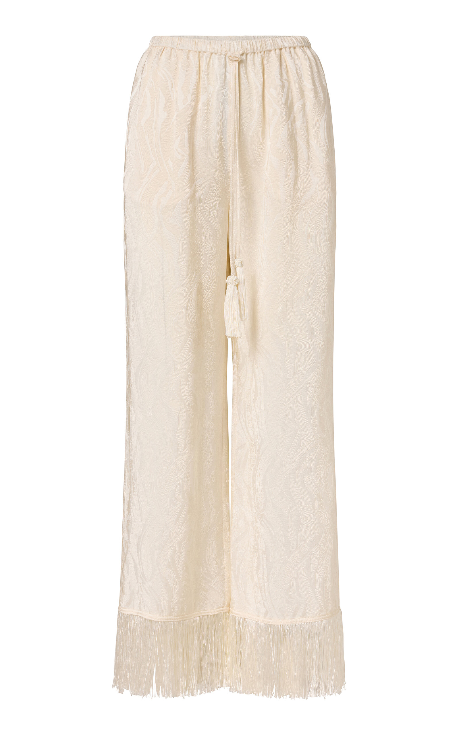 Roame. Roame Vali Fringe Straight Leg Pants In White