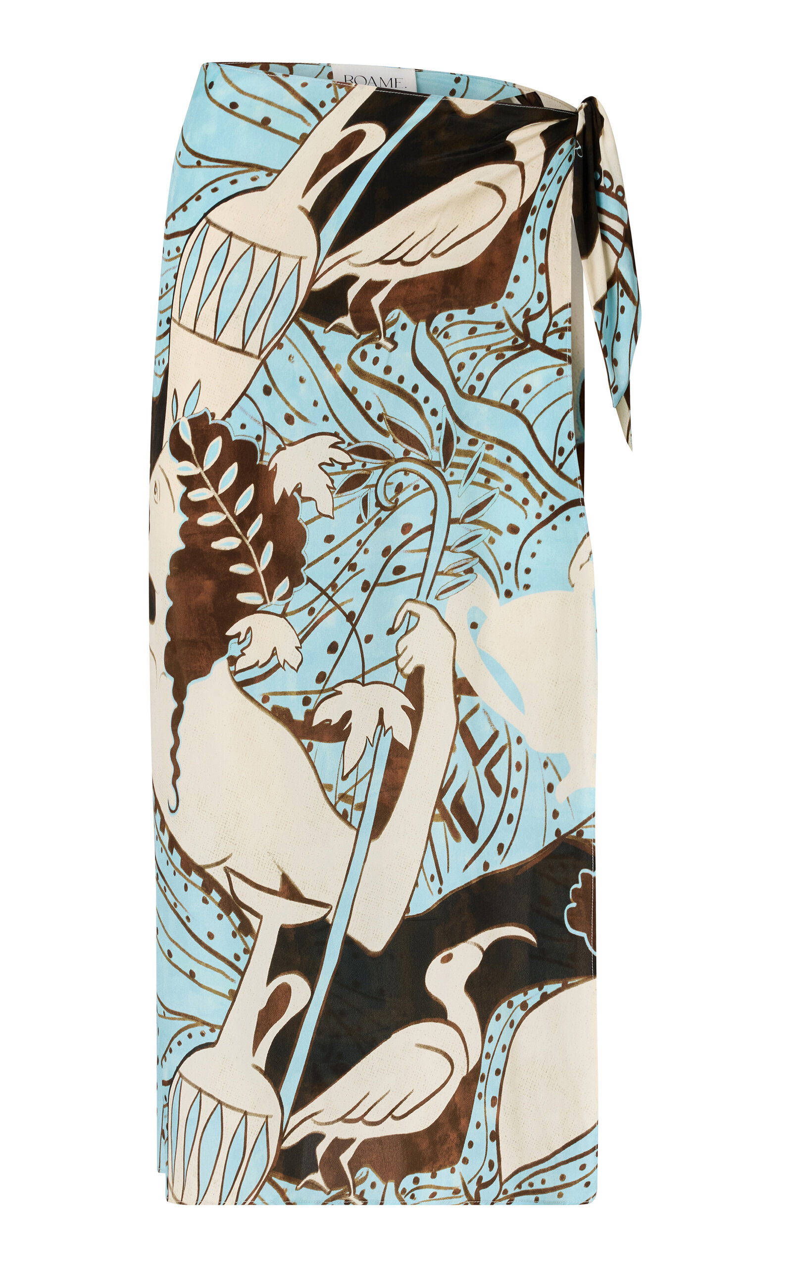Roame. Roame Mojo Tie Maxi Skirt In Animal Print