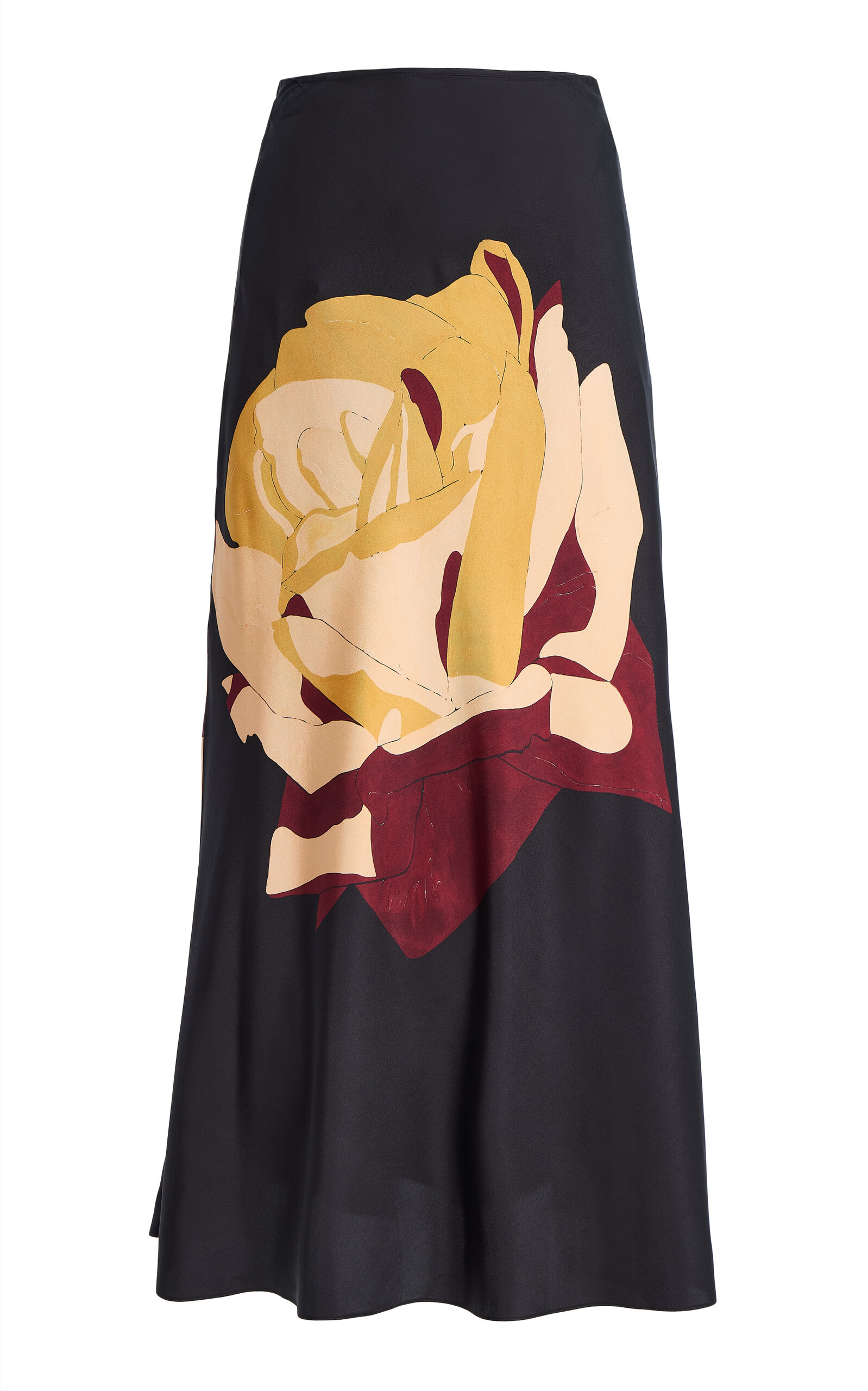 Ulla Johnson Pera Printed Silk Midi Skirt In Multi