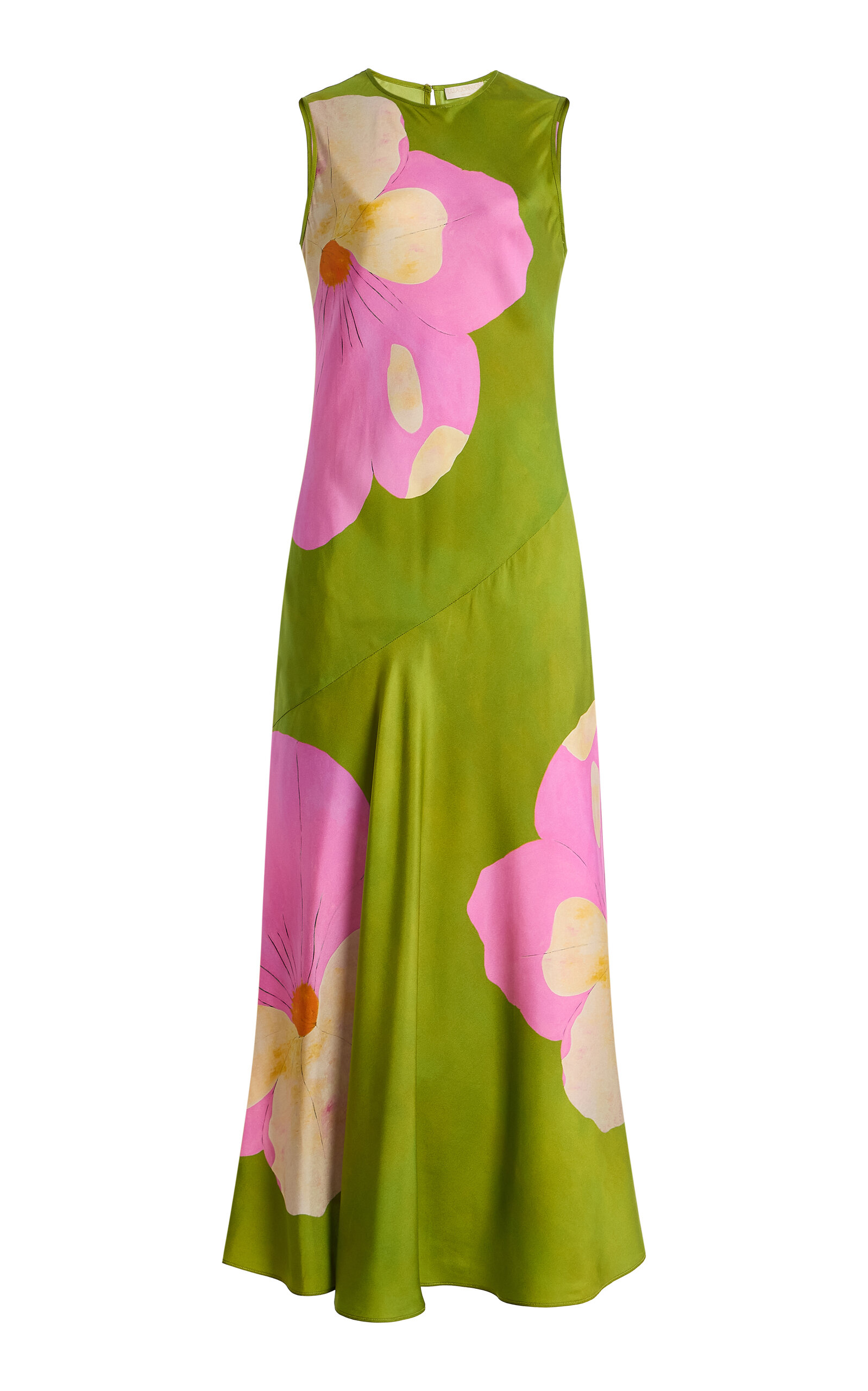 Ulla Johnson Gaea Printed Silk Midi Dress In Green
