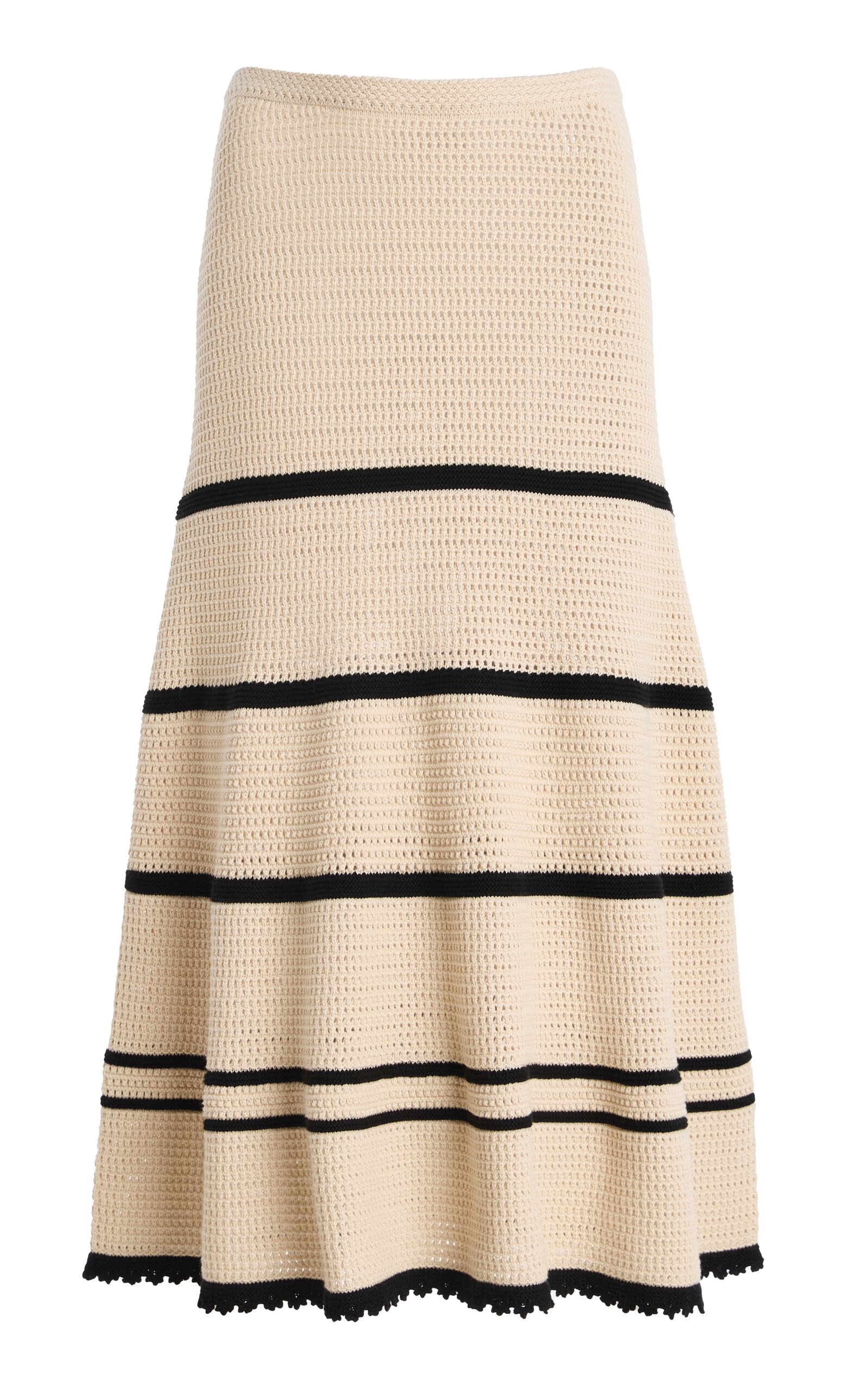 Ulla Johnson Leyna Striped Knit Midi Skirt - Moda Operandi