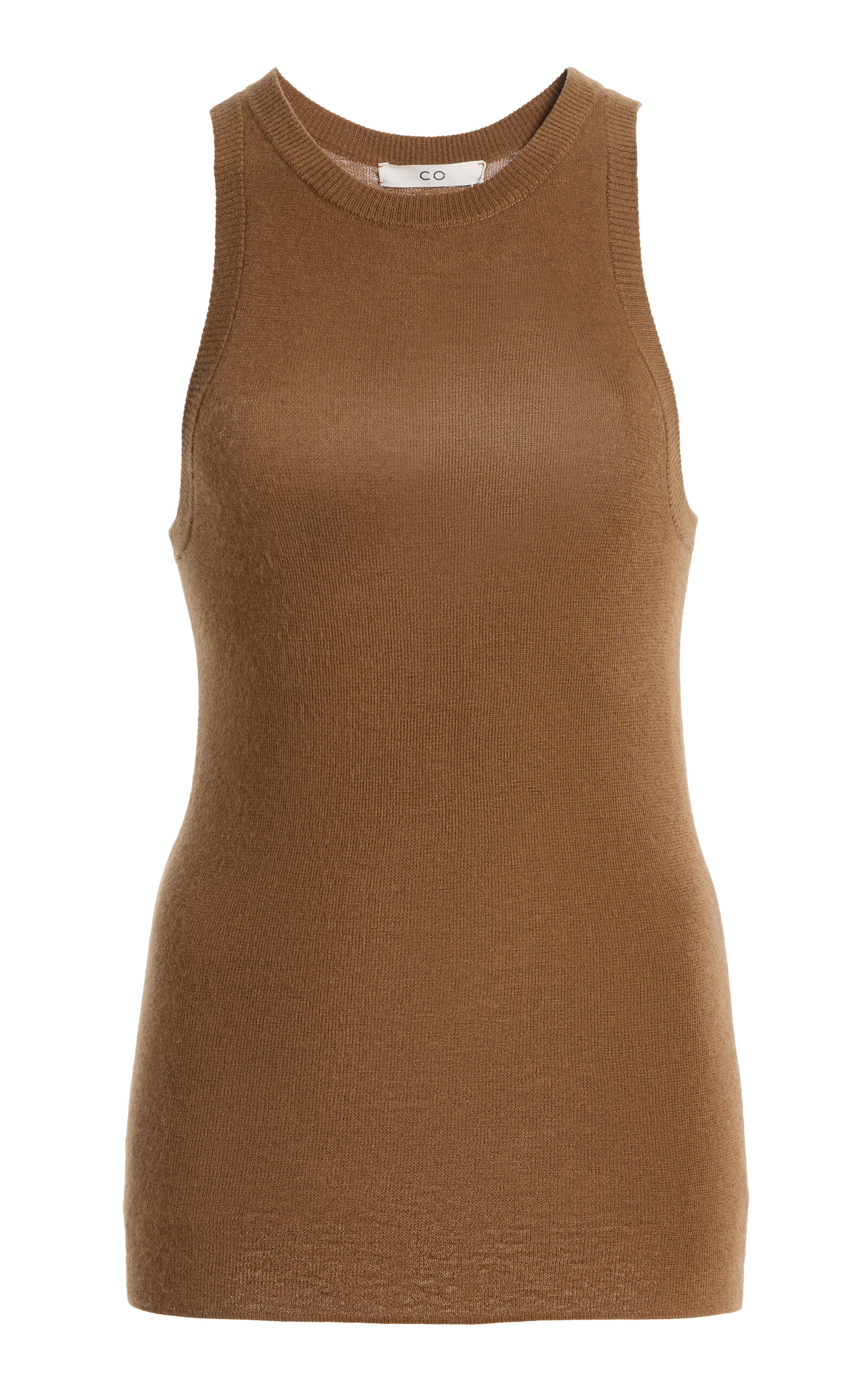 Co Cashmere Tank Top In Brown