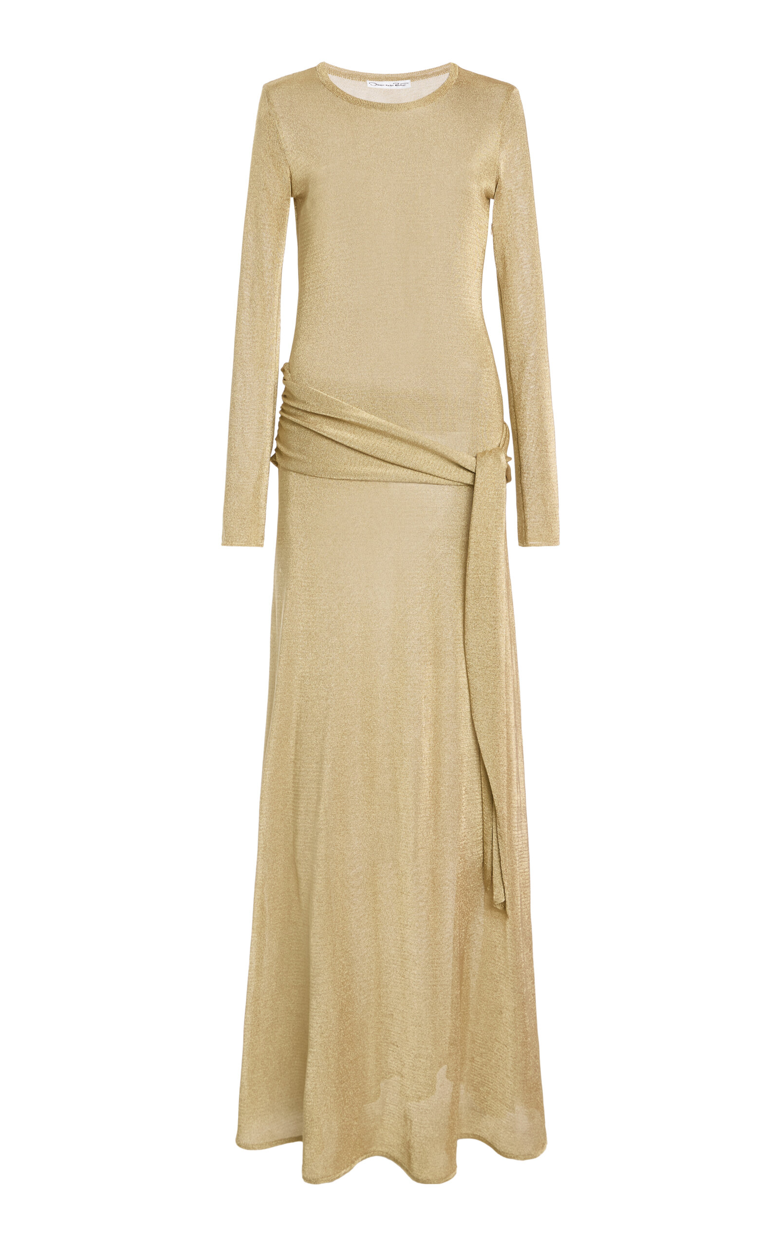 Oscar de la Renta - Metallic Knit Gown - Gold - L - Moda Operandi