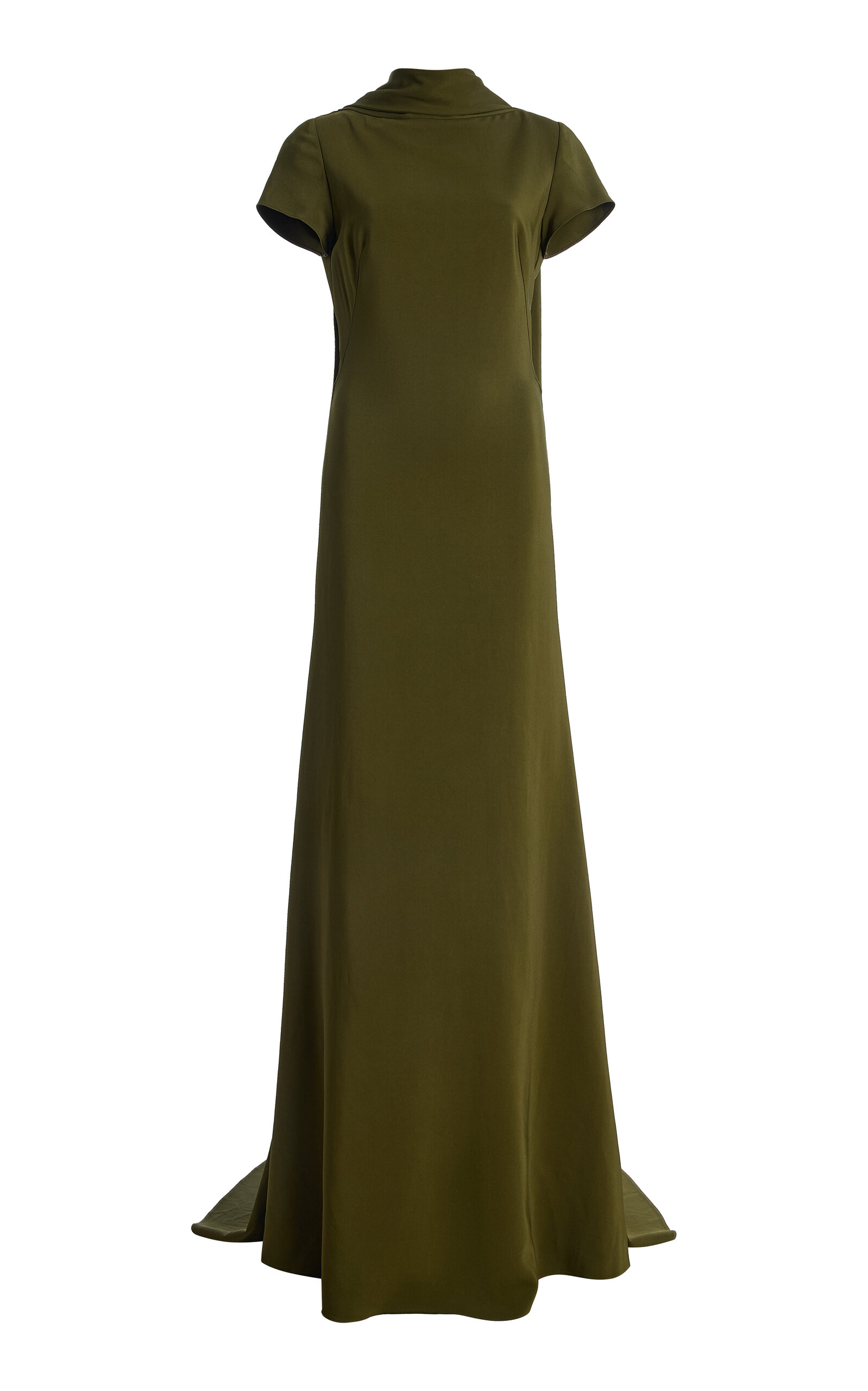Oscar de la Renta Cape-Detailed Cady Gown - Moda Operandi