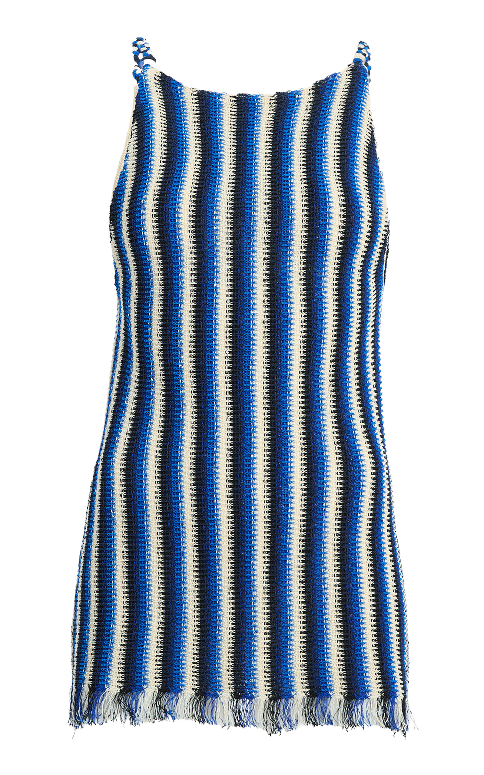 Proenza Schouler Carol Striped Knit Top In Blue