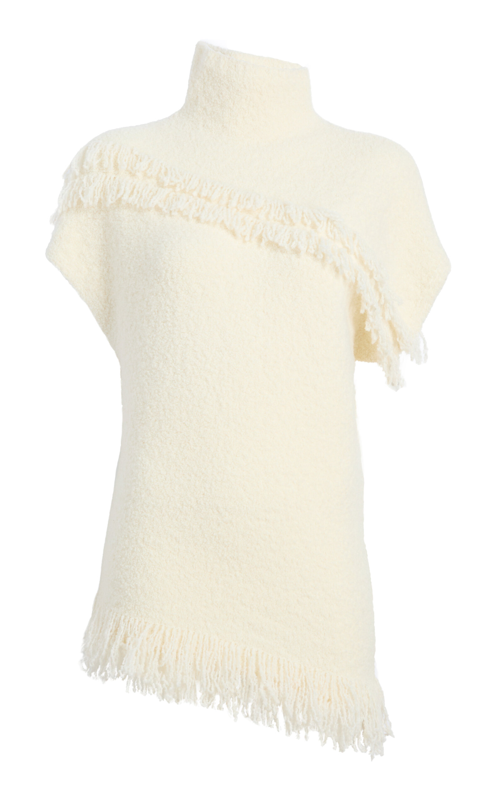 Proenza Schouler Frida Merino Wool Boucle Top In White