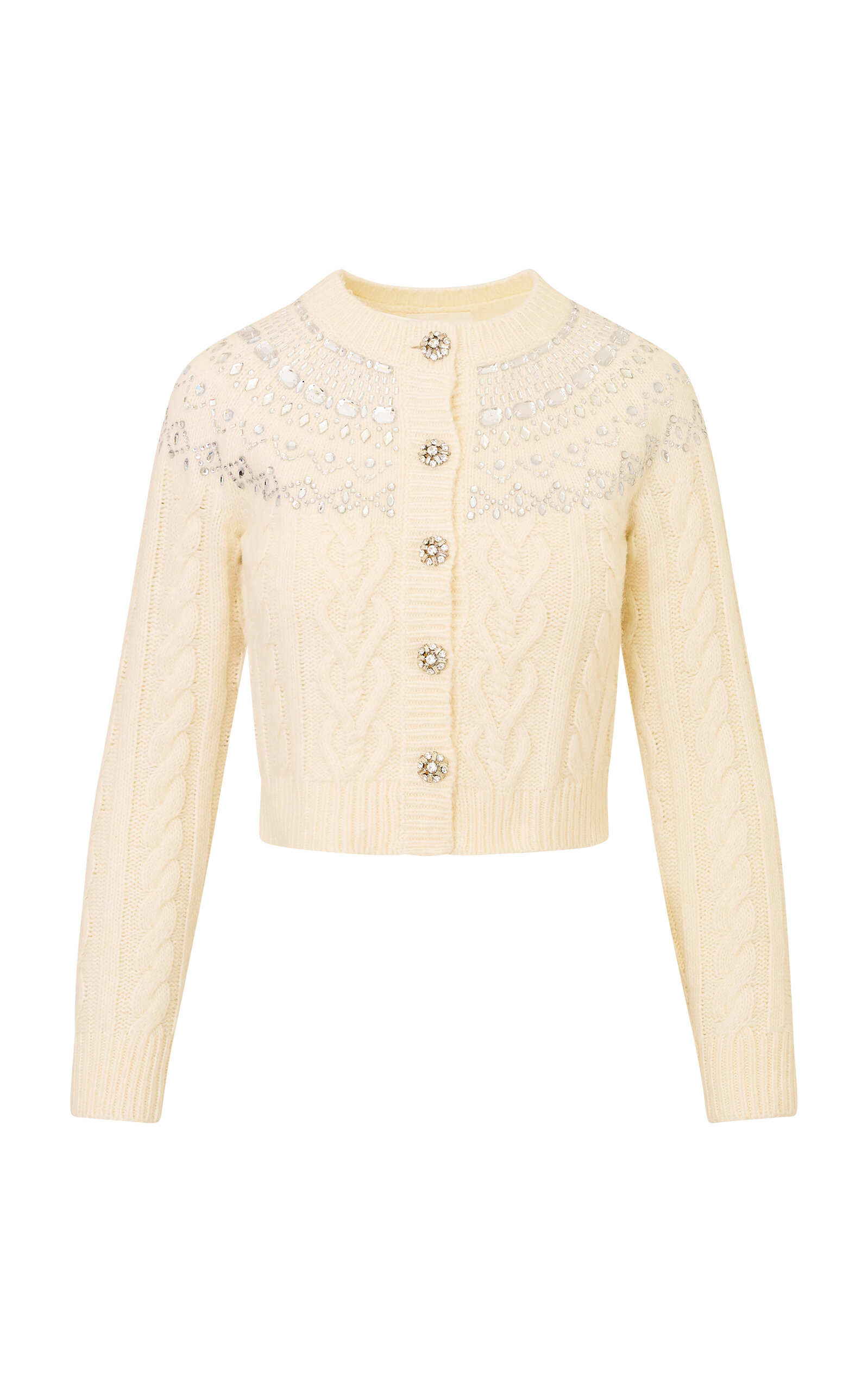 Loveshackfancy Mireille Sparkle Knit Cardigan In White
