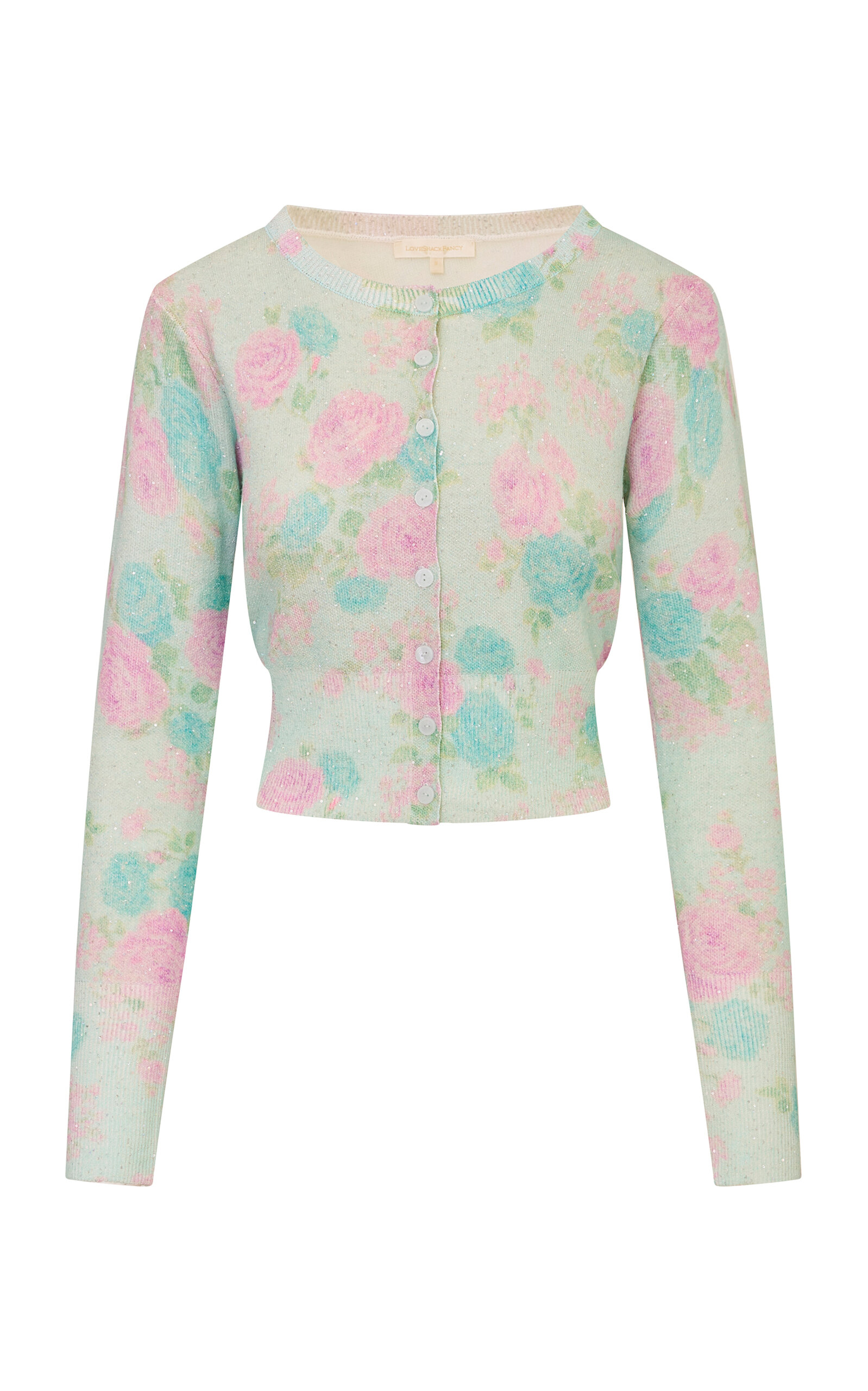 Loveshackfancy Adeanne Floral Cardigan In Pink