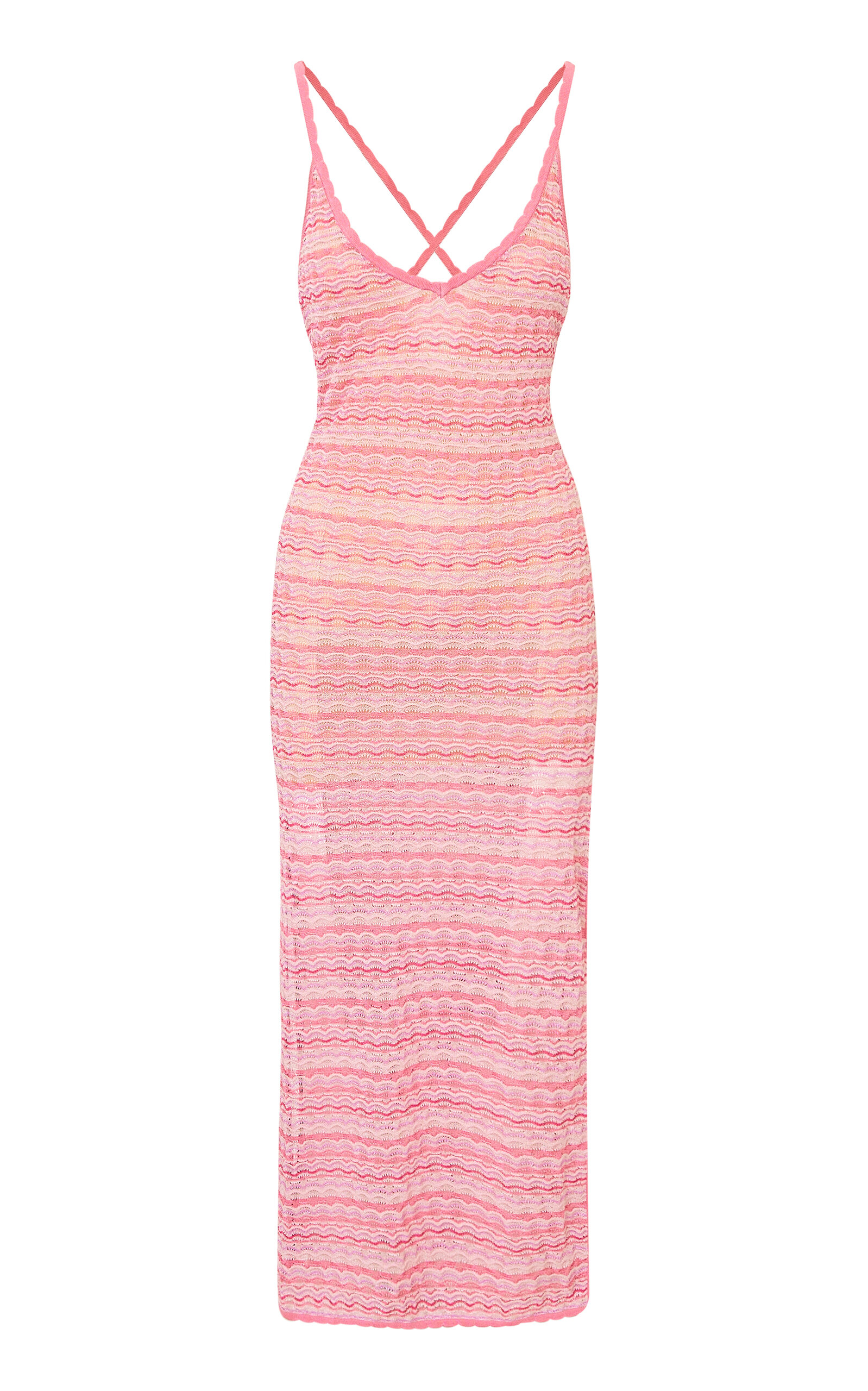 LoveShackFancy Patel Chevron-Striped Maxi Dress - Moda Operandi
