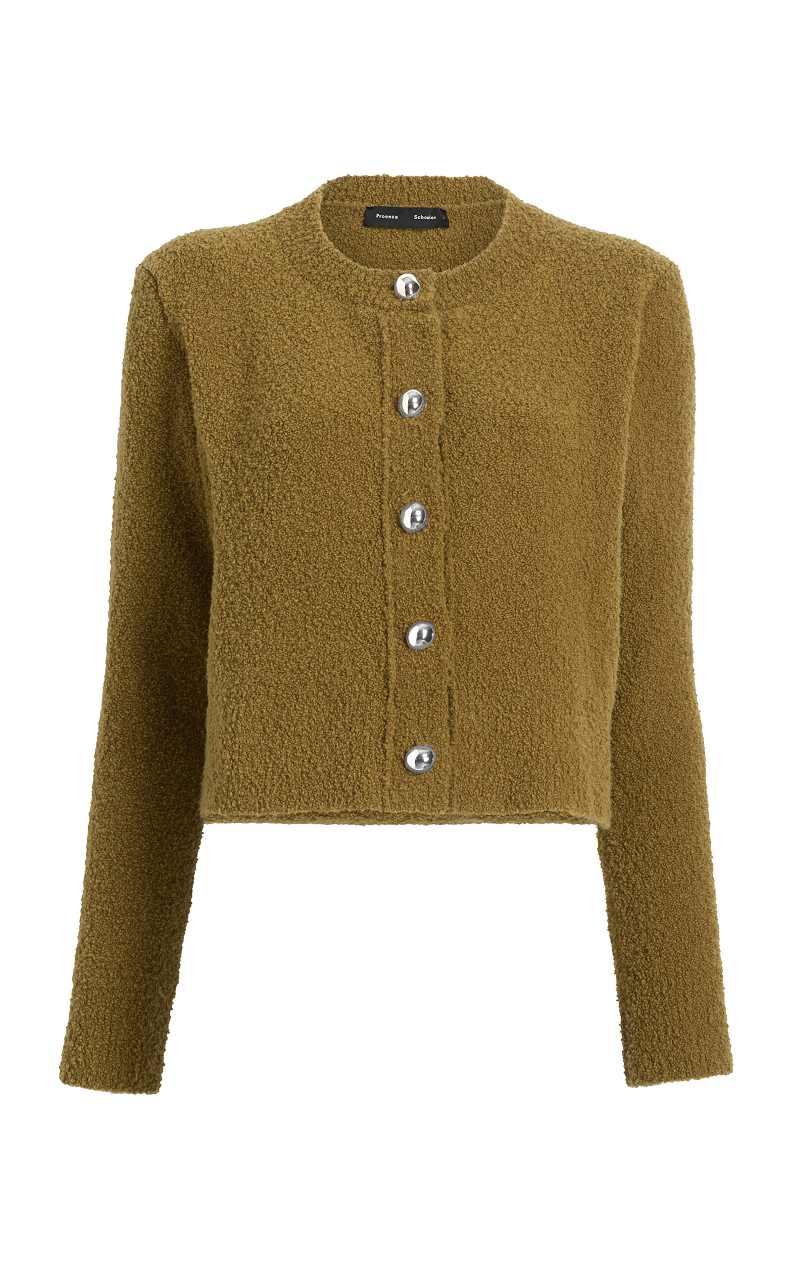 Proenza Schouler Frida Wool Boucle Cardigan In Neutral