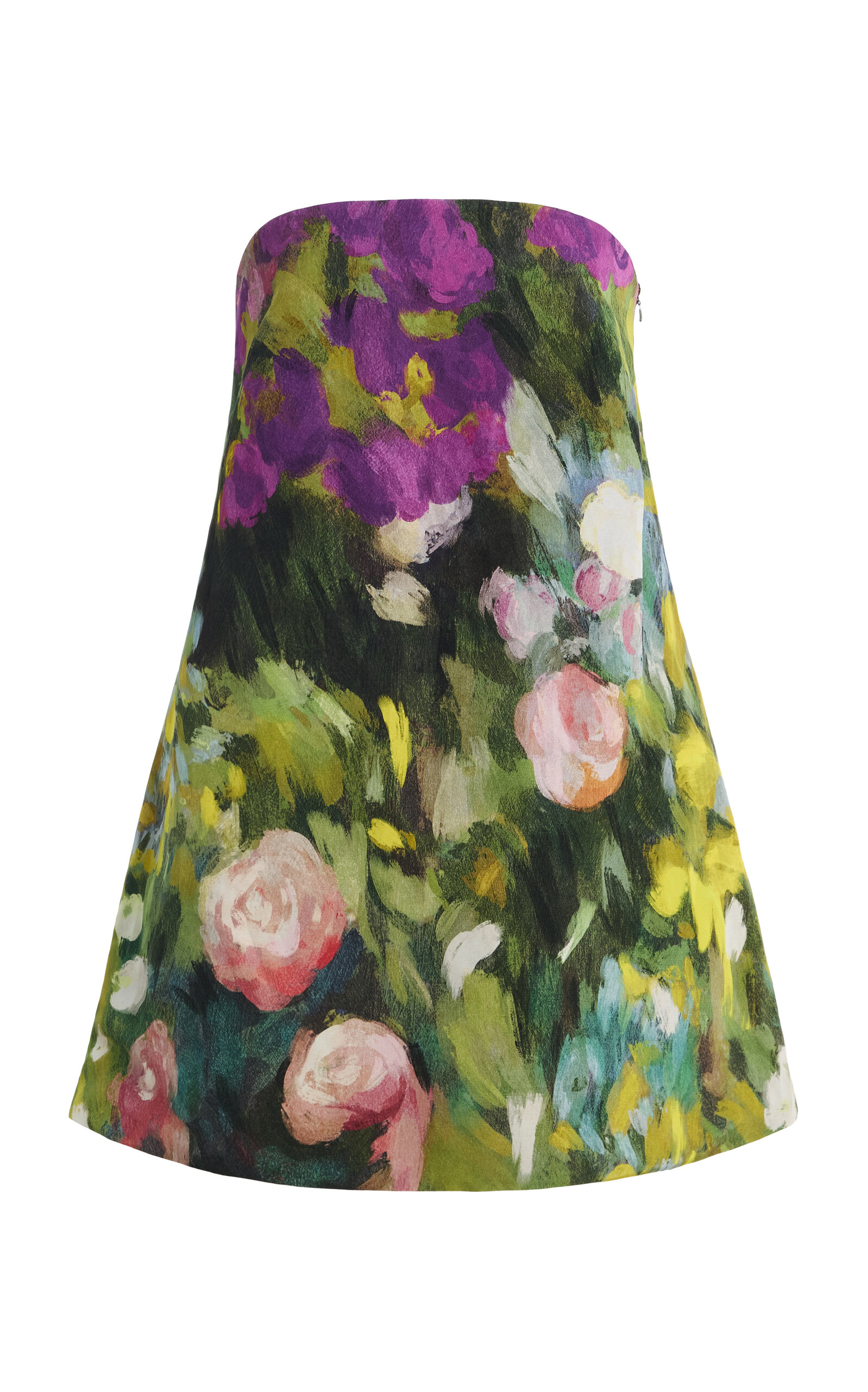 Oscar de la Renta - Abstract Garden Twill Mini Dress - Floral - US 10 - Moda Operandi