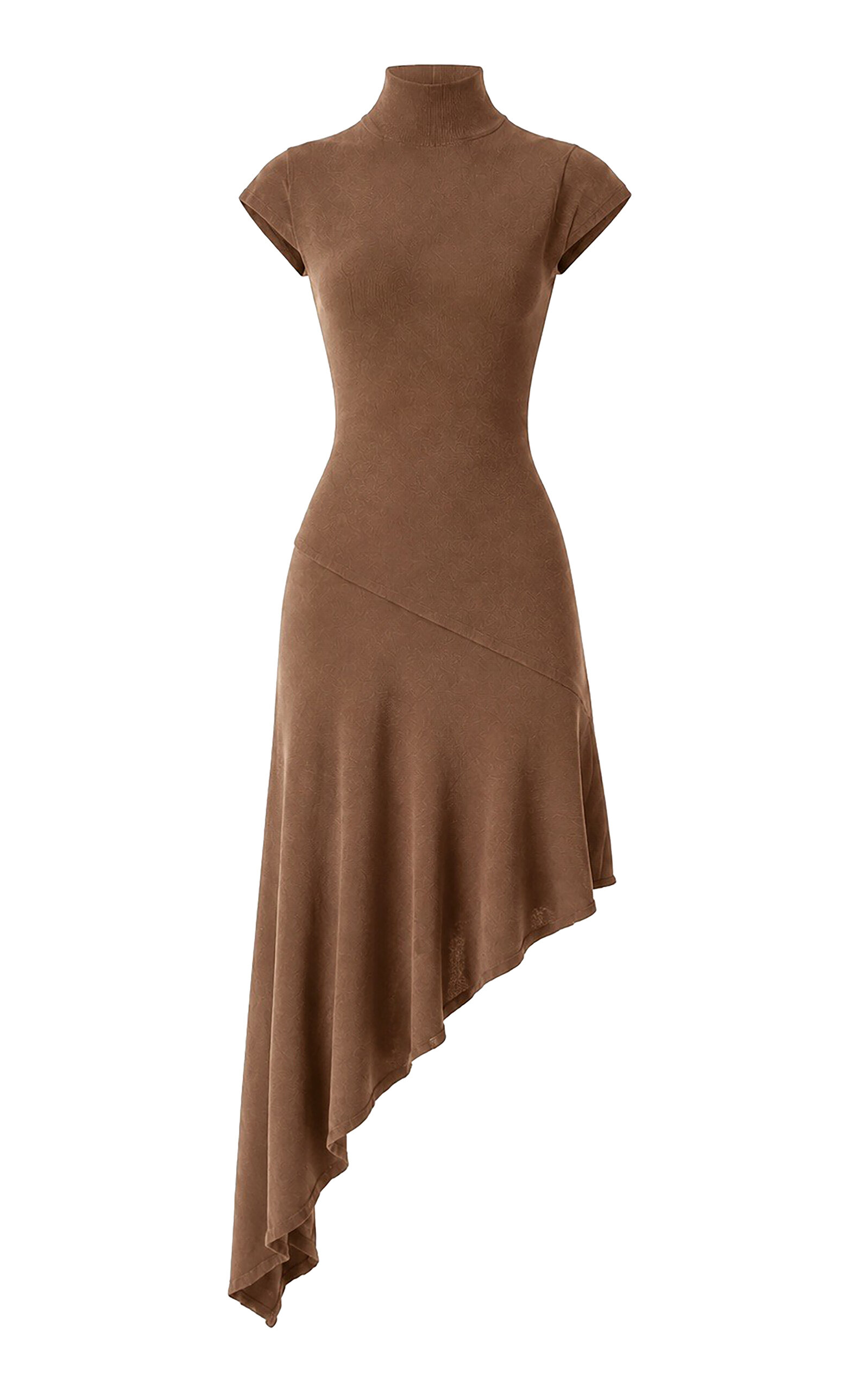 MONSE Cascade-Hem Merino Wool Midi Dress - Moda Operandi